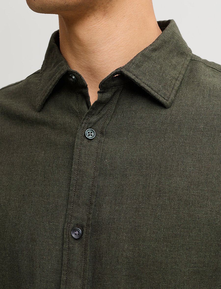 Jack & Jones - JJEFIELD MELANGE SHIRT LS SN - casual skjortor - rosin - 4