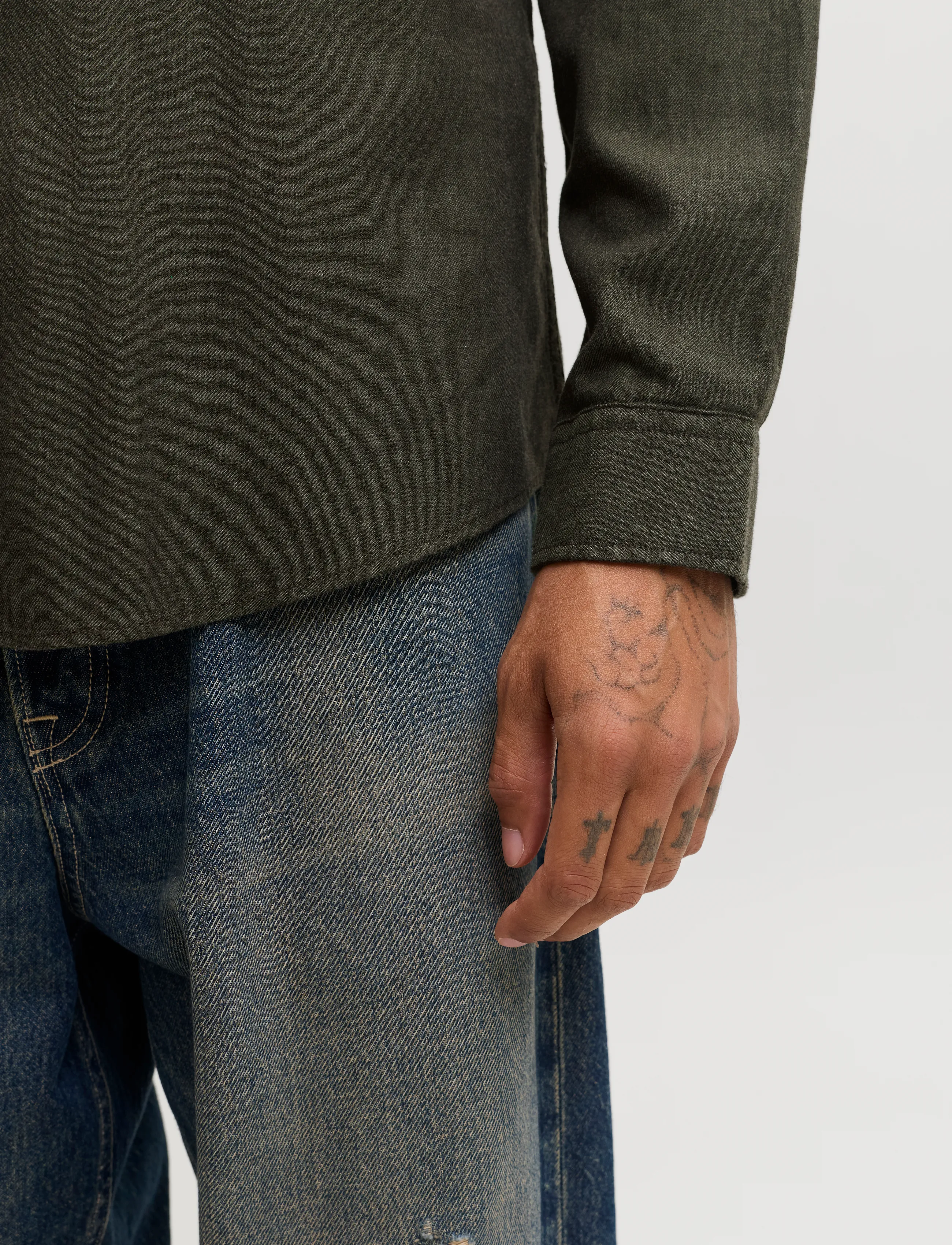 JACK & JONES Jjefield Melange Shirt Ls Sn casual skjortor herr – bild 6