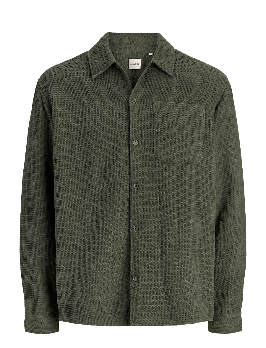 Jack & Jones - JJAUSTIN WAFFLE SHIRT LS - rosin - 1