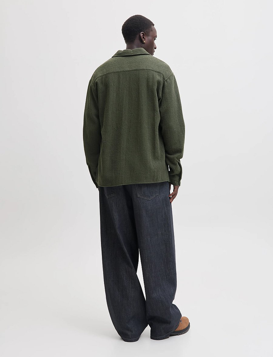 Jack & Jones - JJAUSTIN WAFFLE SHIRT LS - rosin - 3