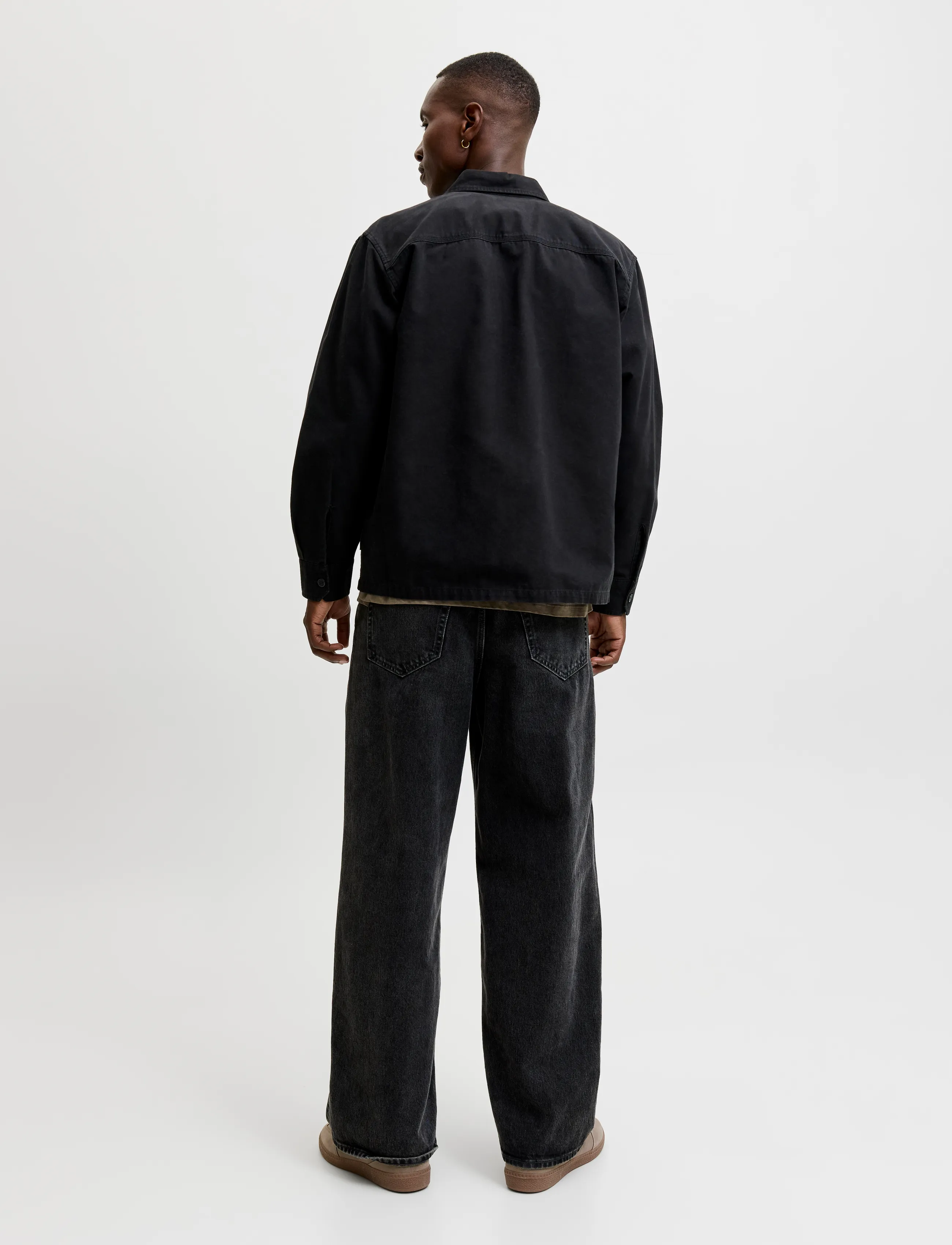 Jack & Jones - JJECOLTON CANVAS OVERSHIRT LS SN - black - 2