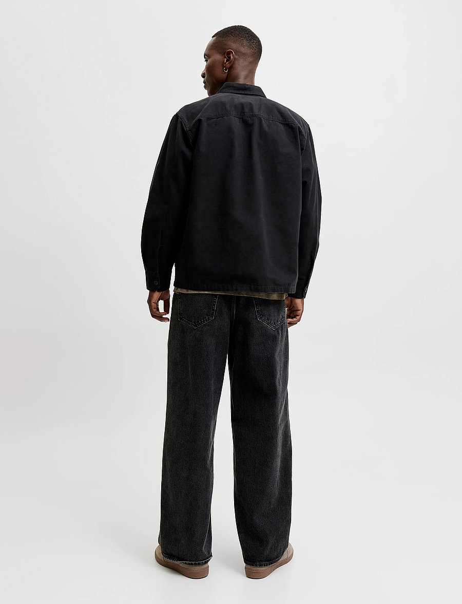 Jack & Jones - JJECOLTON CANVAS OVERSHIRT LS SN - black - 2