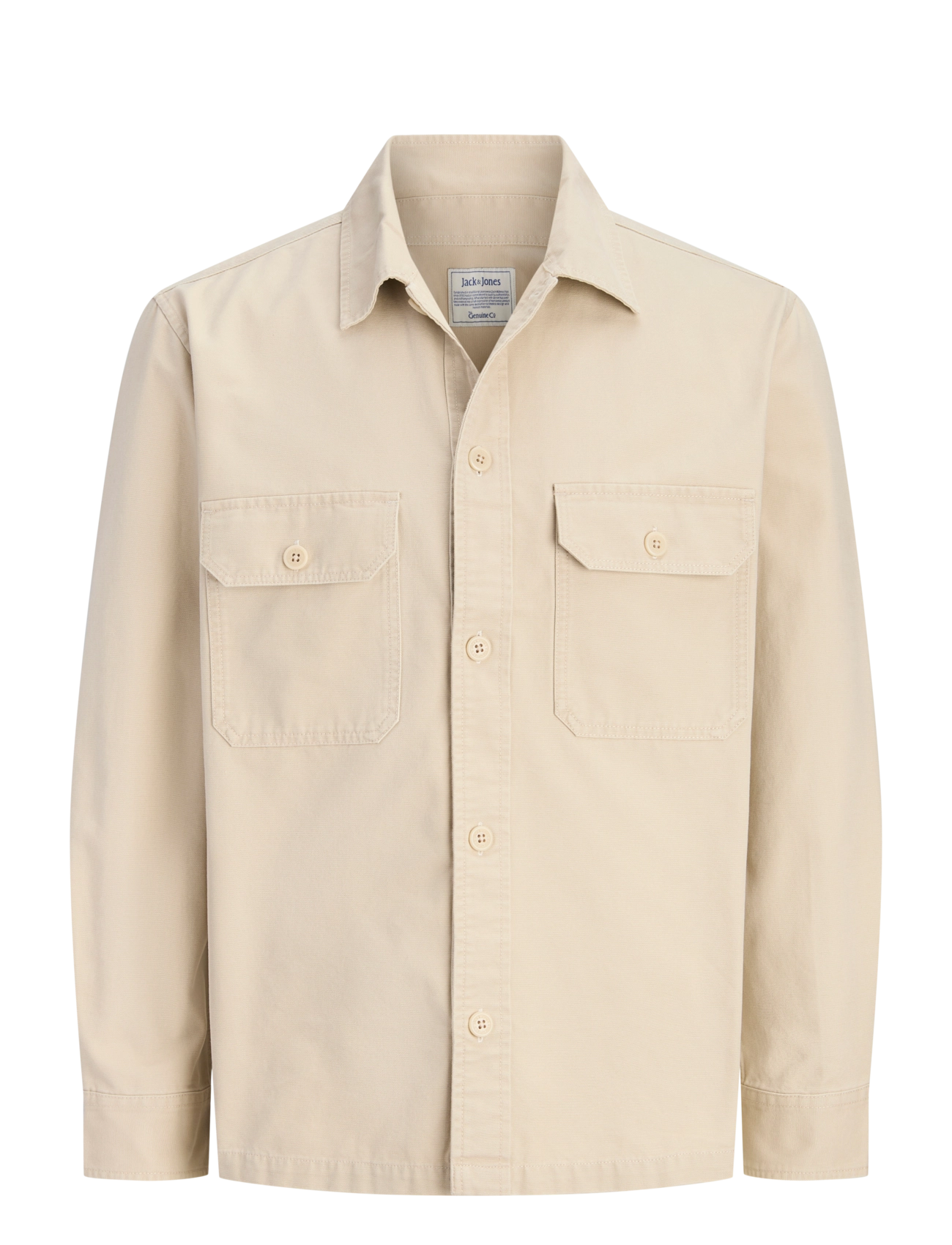 Jack & Jones - JJECOLTON CANVAS OVERSHIRT LS SN - casual skjortor - fields of rye - 1