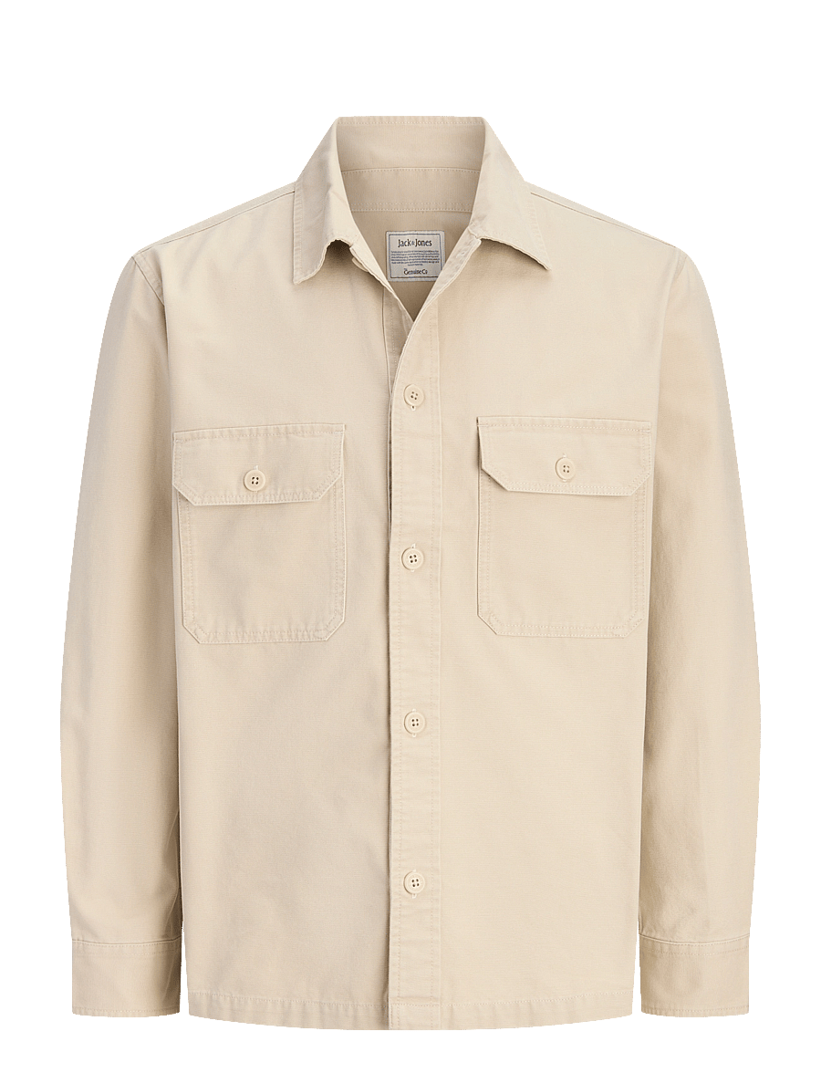 Jack & Jones - JJECOLTON CANVAS OVERSHIRT LS SN - casual skjortor - fields of rye - 1