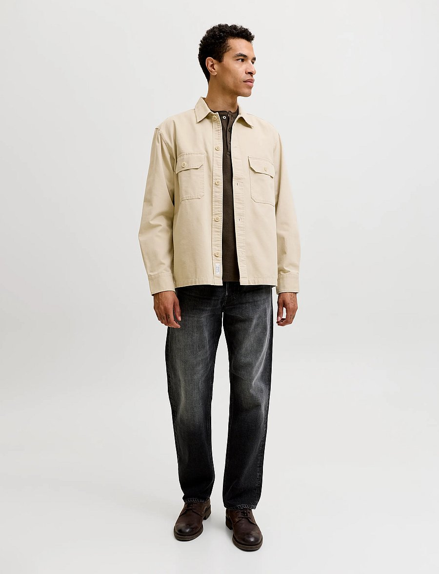 Jack & Jones - JJECOLTON CANVAS OVERSHIRT LS SN - casual skjortor - fields of rye - 4