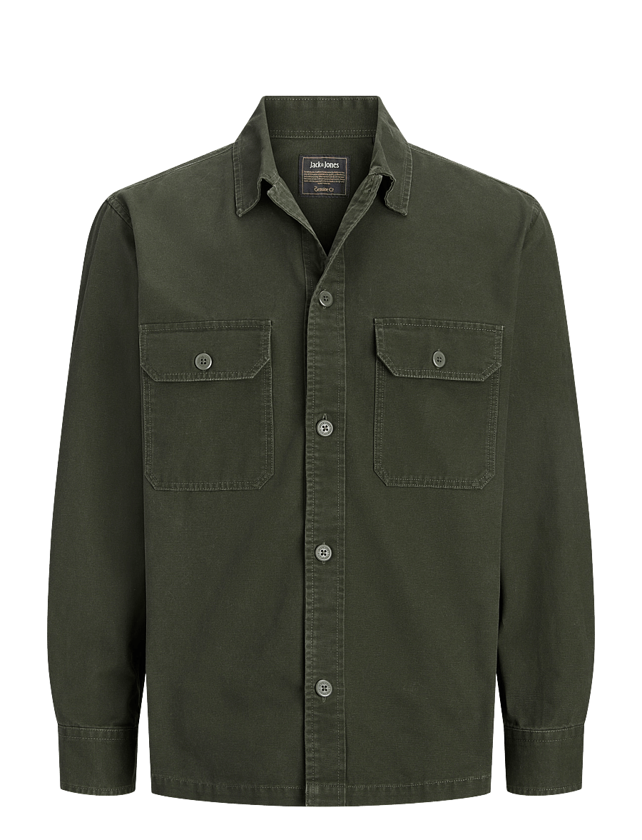 Jack & Jones - JJECOLTON CANVAS OVERSHIRT LS SN - rosin - 1