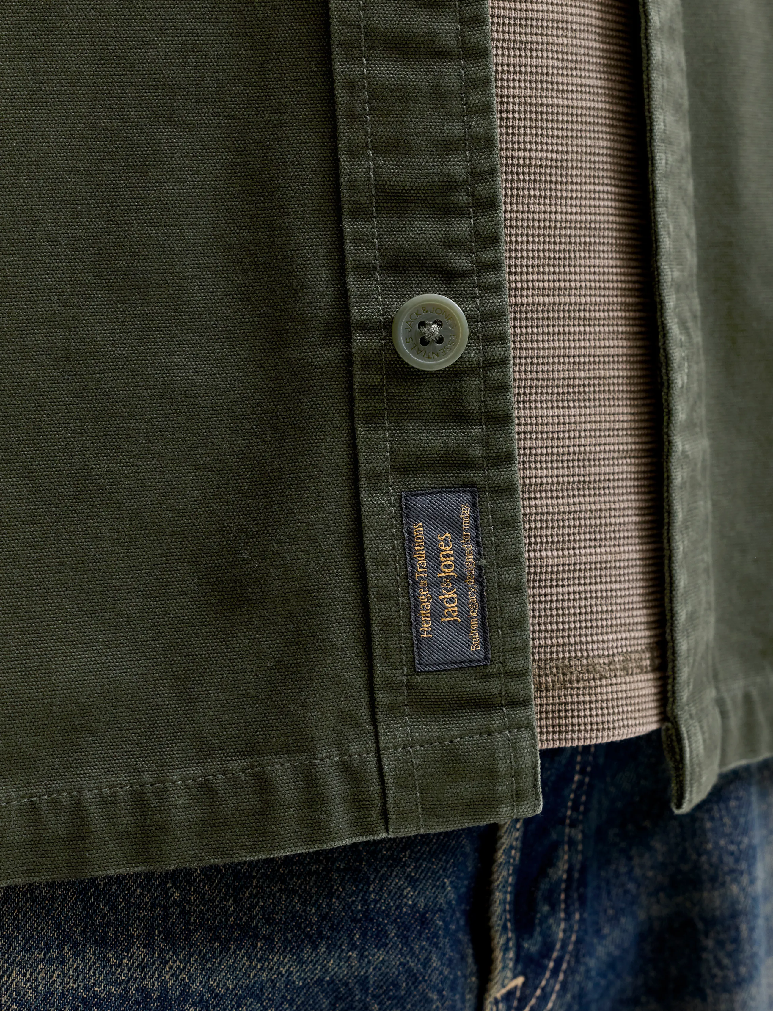 Jack & Jones - JJECOLTON CANVAS OVERSHIRT LS SN - rosin - 5