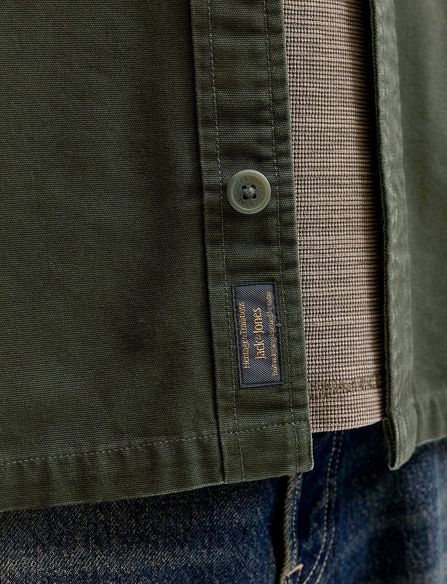 Jack & Jones - JJECOLTON CANVAS OVERSHIRT LS SN - rosin - 5