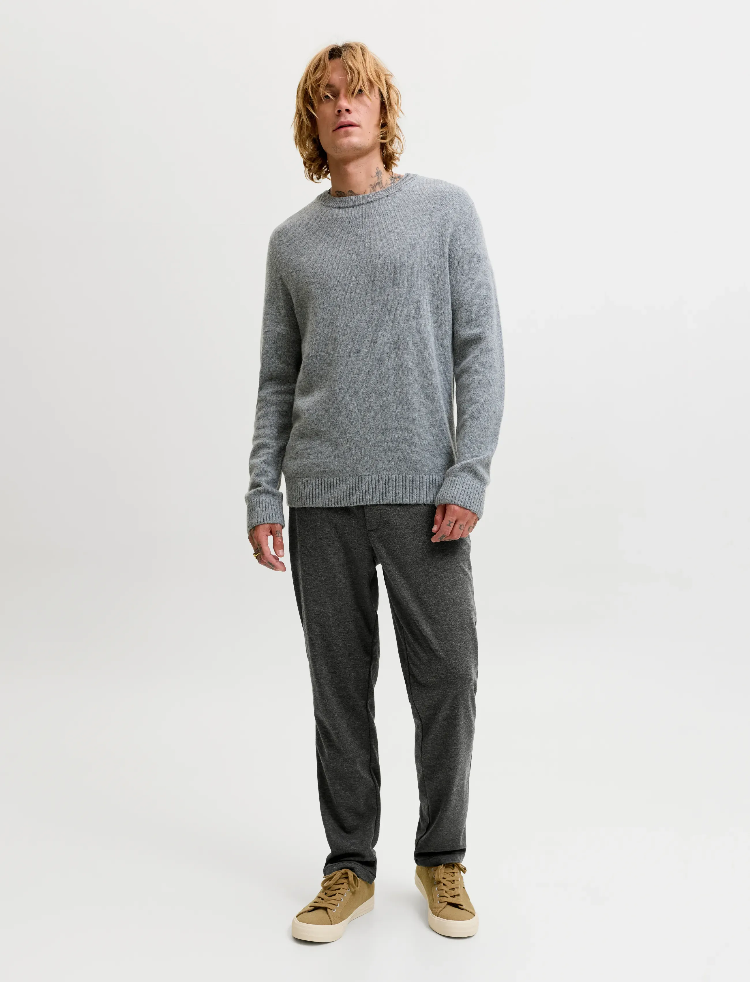 Jack & Jones - JPSTOLLIE DEVON CHINO NOOS - dark grey melange - 4