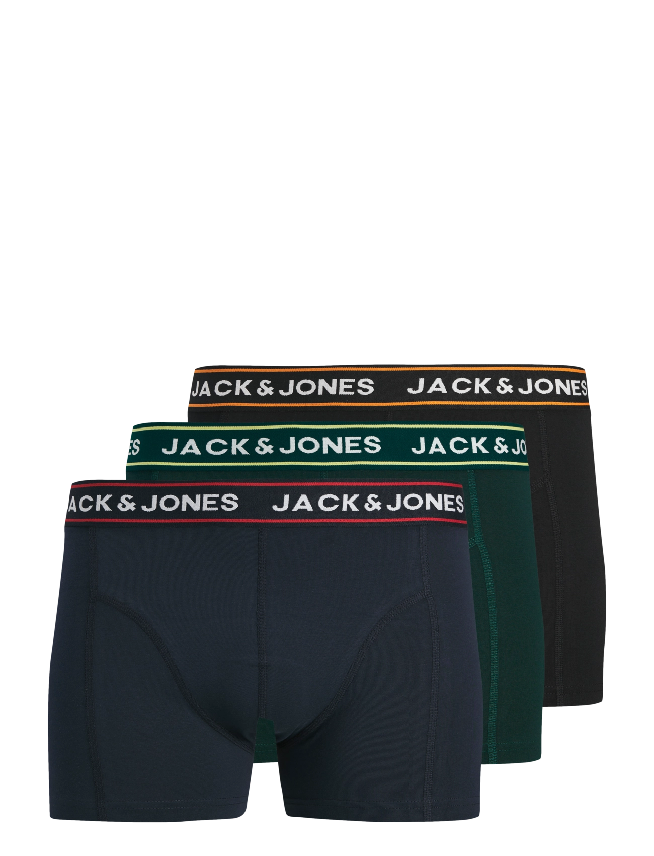 Jack & Jones JACMAX SOLID TRUNKS 3 PACK BTW - Vis alt - BLACK / black