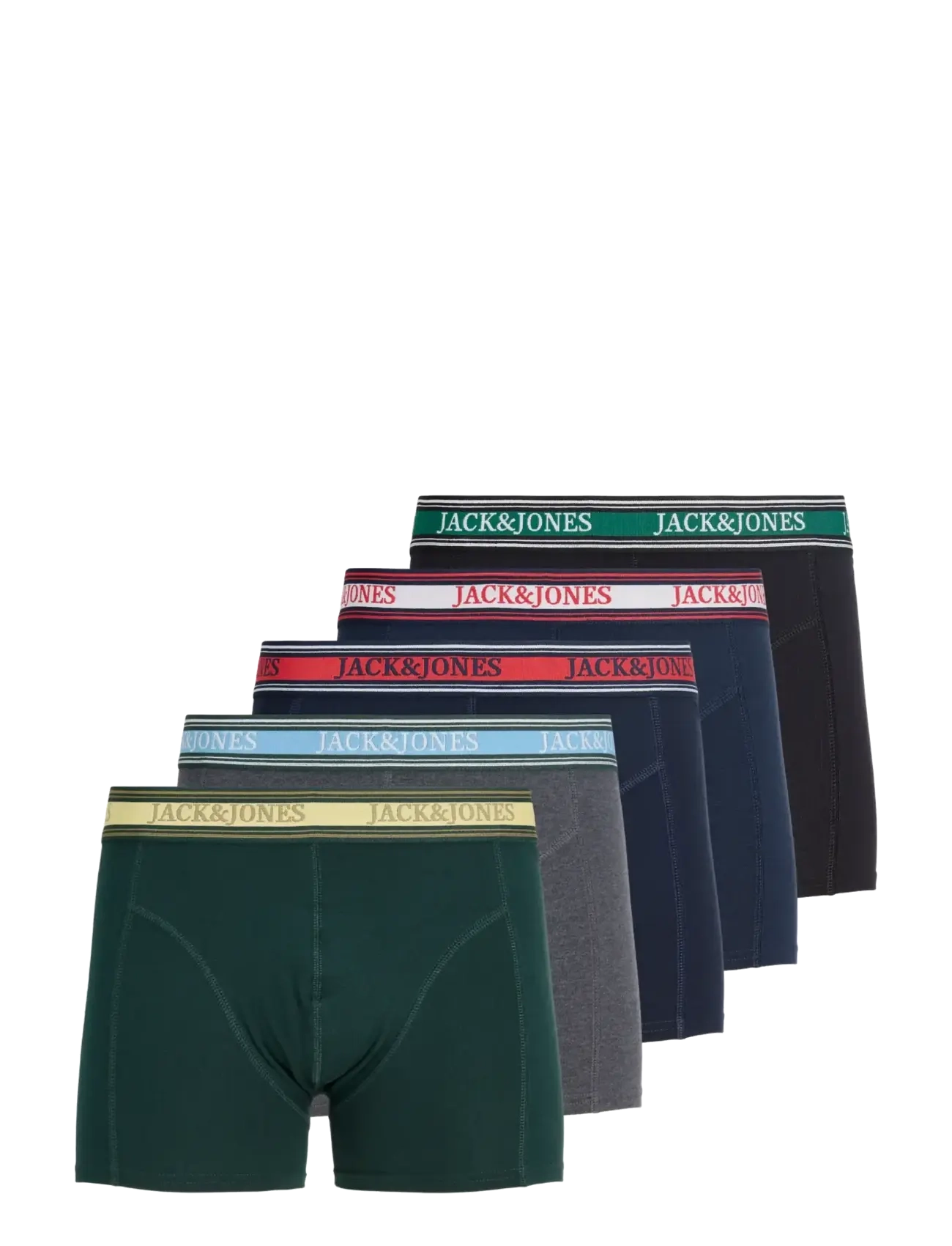 JACK & JONES Jacfaze Solid Trunks 5 Pack Bts Navy - S - Herren
