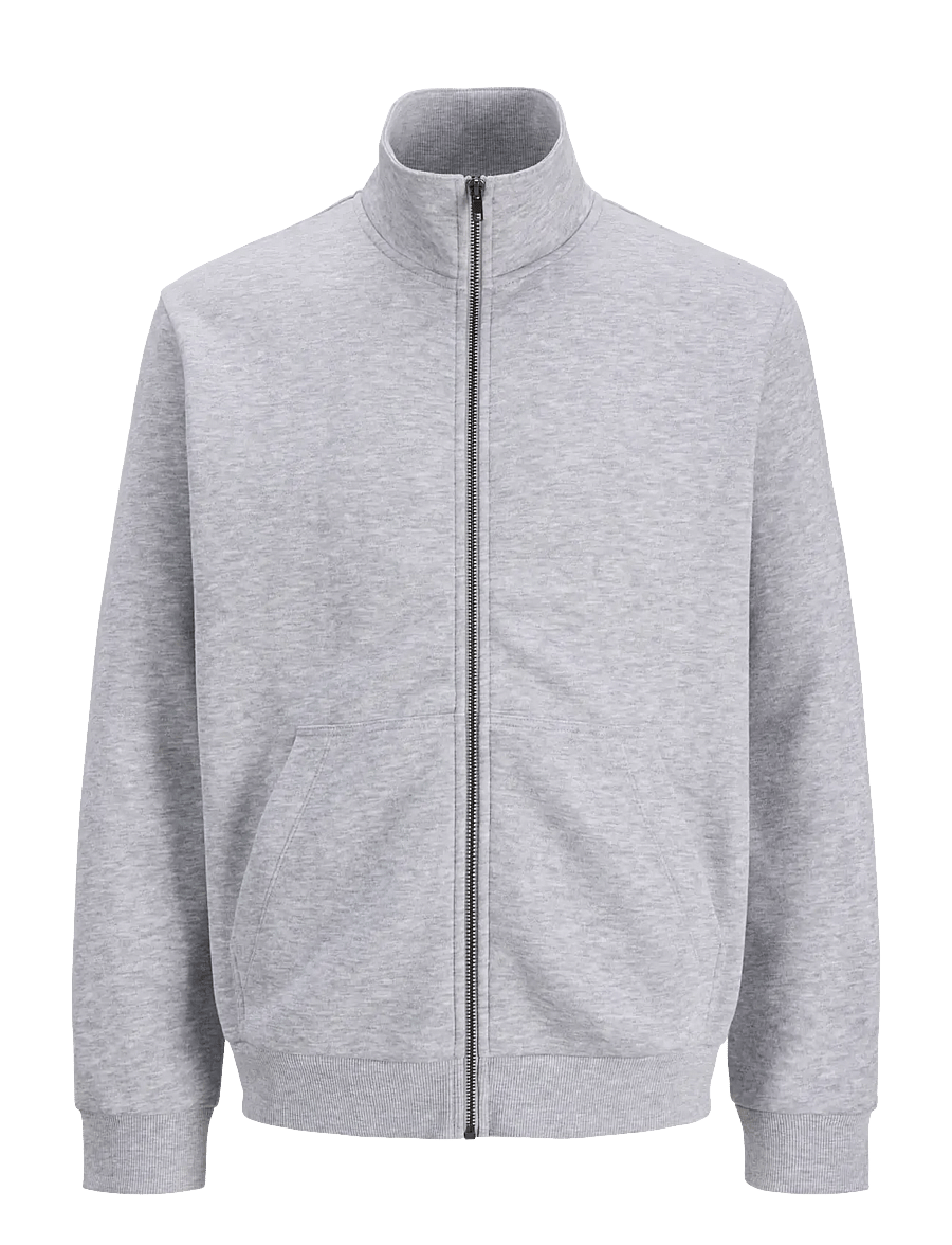 Jack & Jones - JJEBRADLEY SWEAT ZIP HN NOOS - teddy-pusad - light grey melange - 1