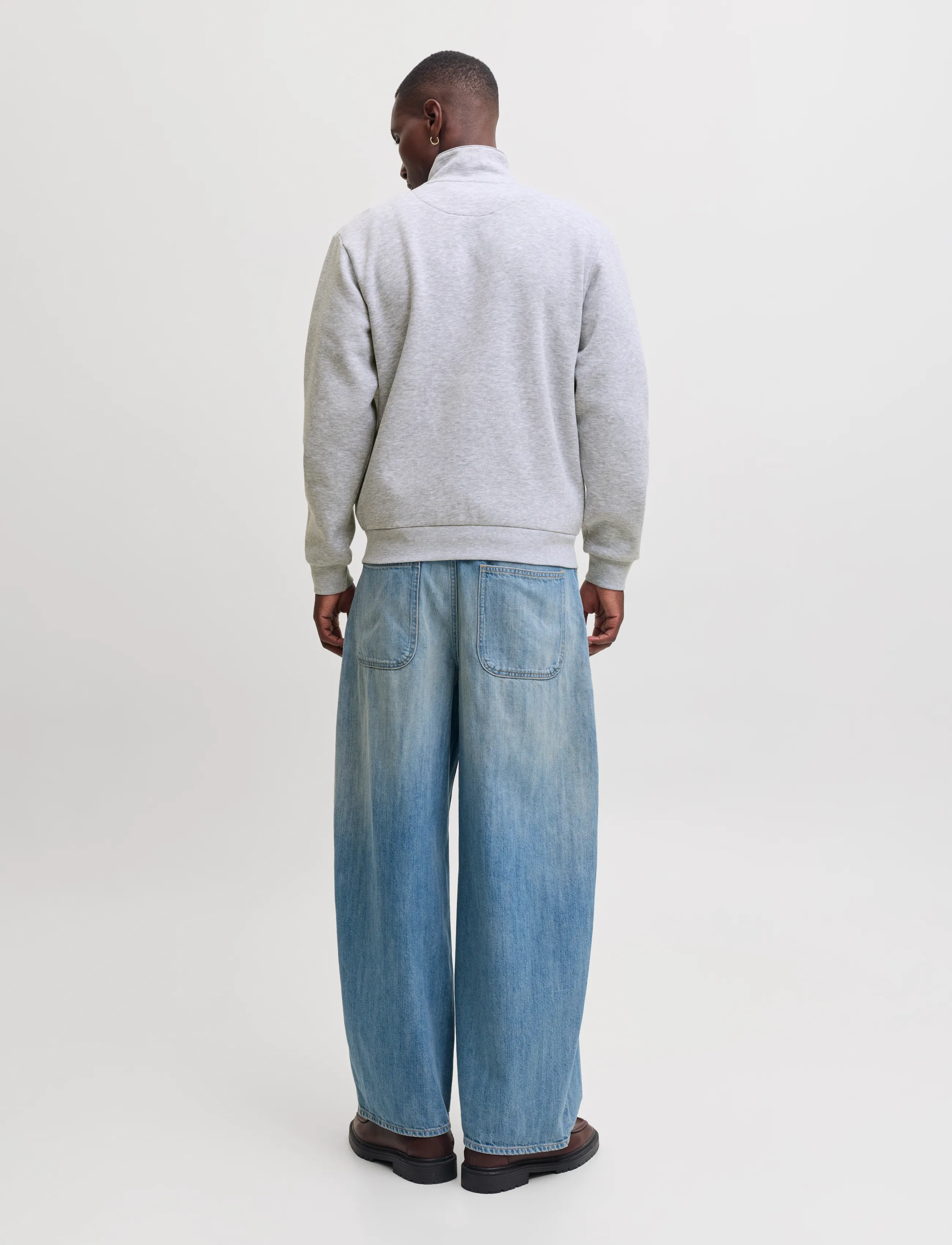 Jack & Jones - JJEBRADLEY SWEAT ZIP HN NOOS - teddy-pusad - light grey melange - 3