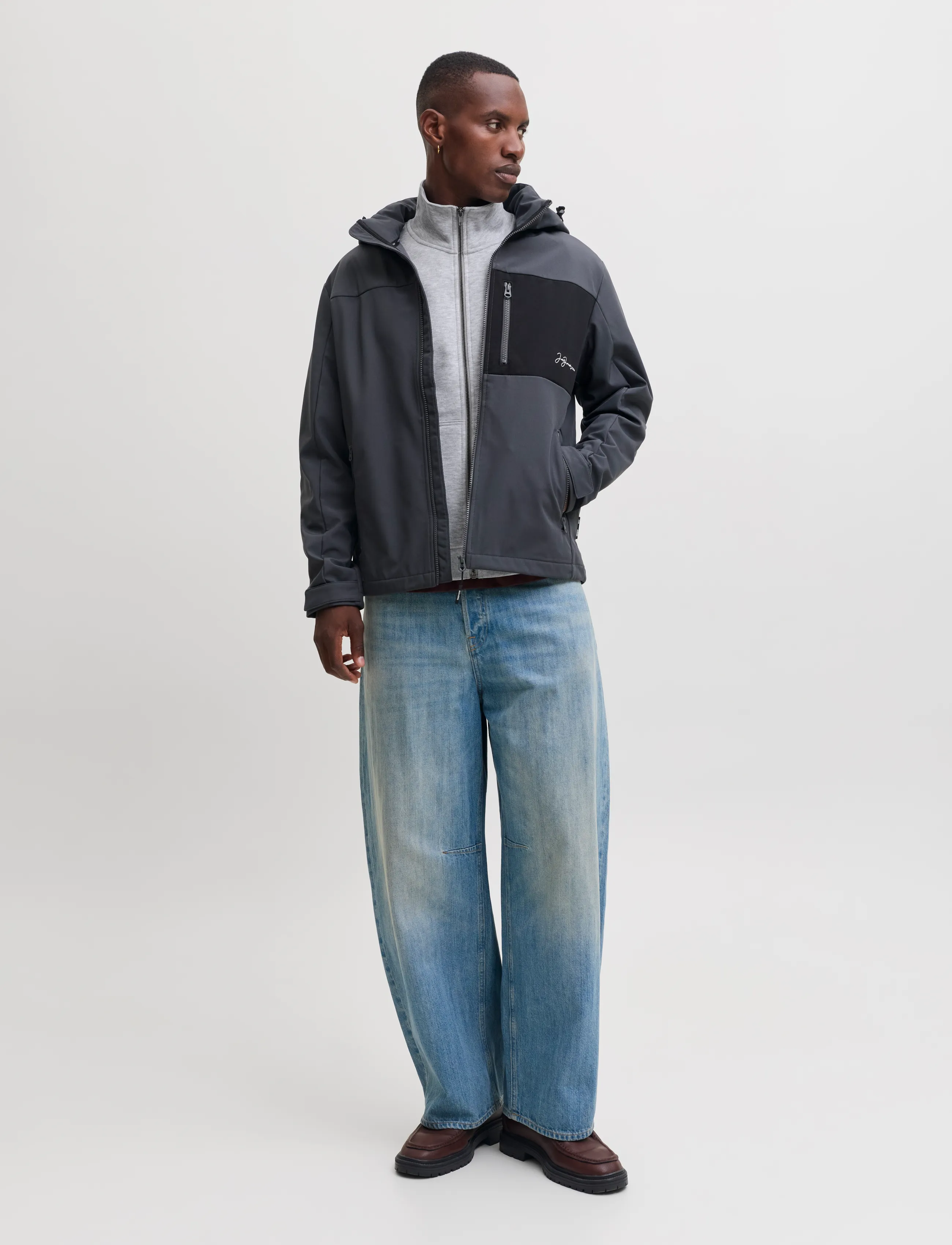 Jack & Jones - JJEBRADLEY SWEAT ZIP HN NOOS - teddy-pusad - light grey melange - 4