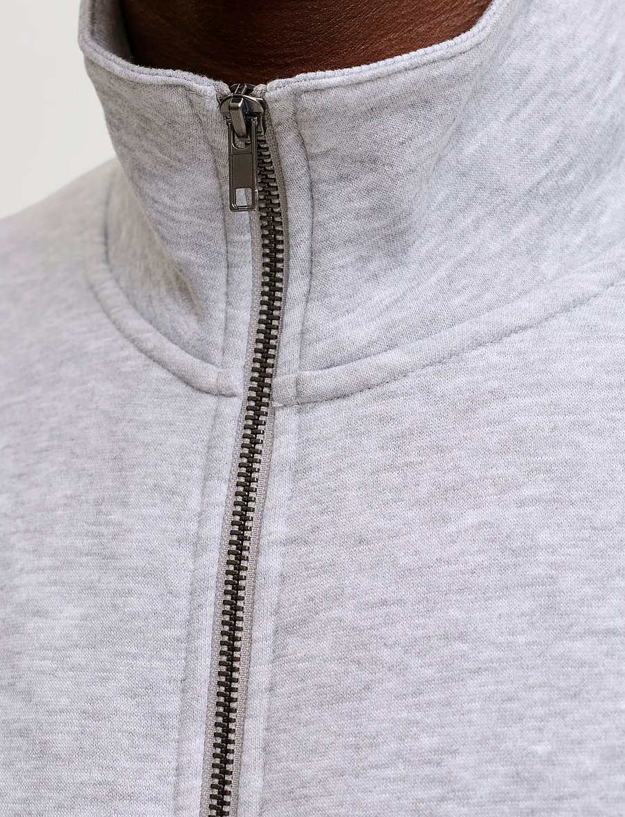 Jack & Jones - JJEBRADLEY SWEAT ZIP HN NOOS - teddy-pusad - light grey melange - 5