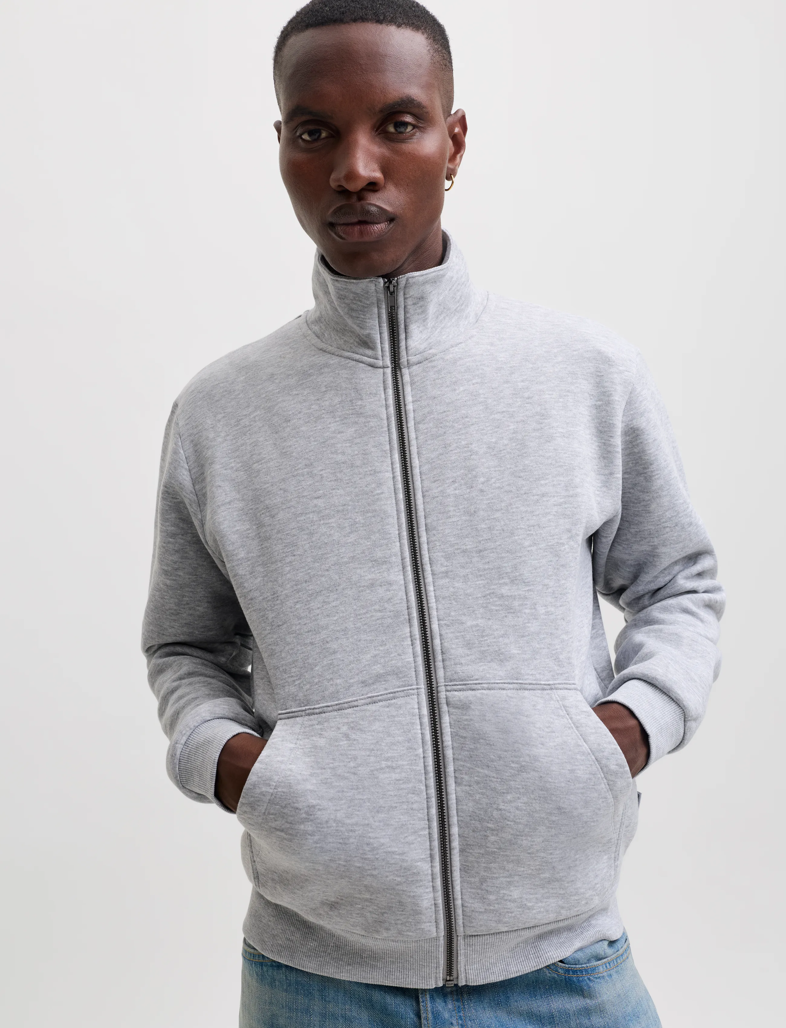 JACK & JONES Jjebradley Sweat Zip Hn Noos sweatshirts herr – bild 5