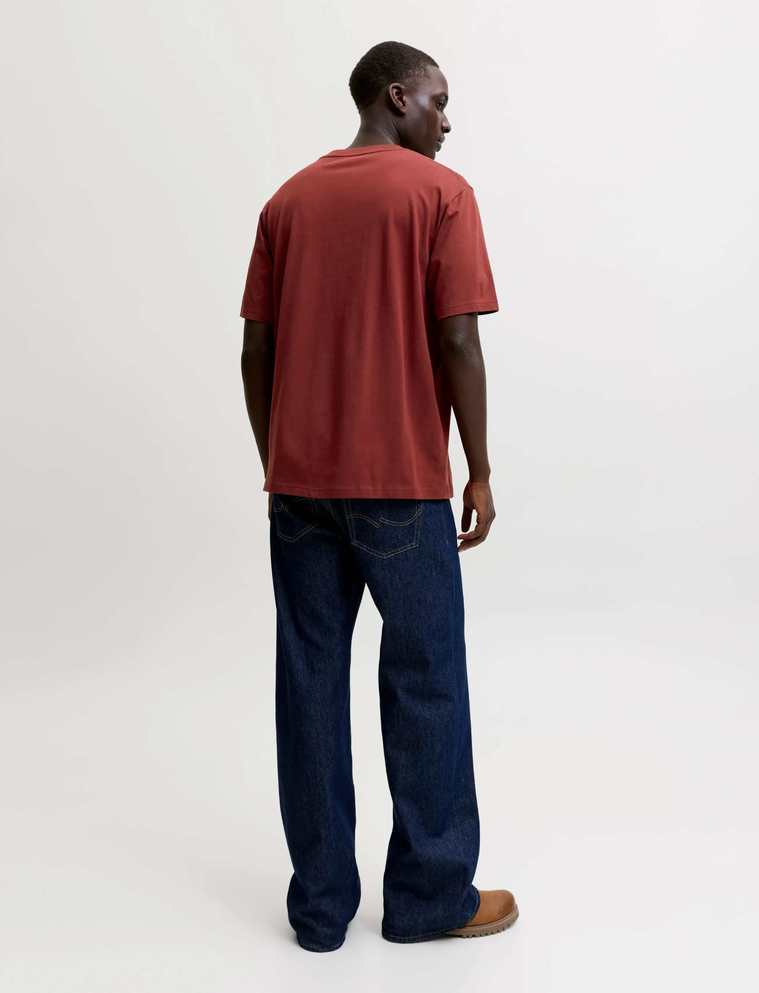 Jack & Jones - JJEDENVER LOGO TEE SS O-NECK SN - short-sleeved t-shirts - fired brick - 2