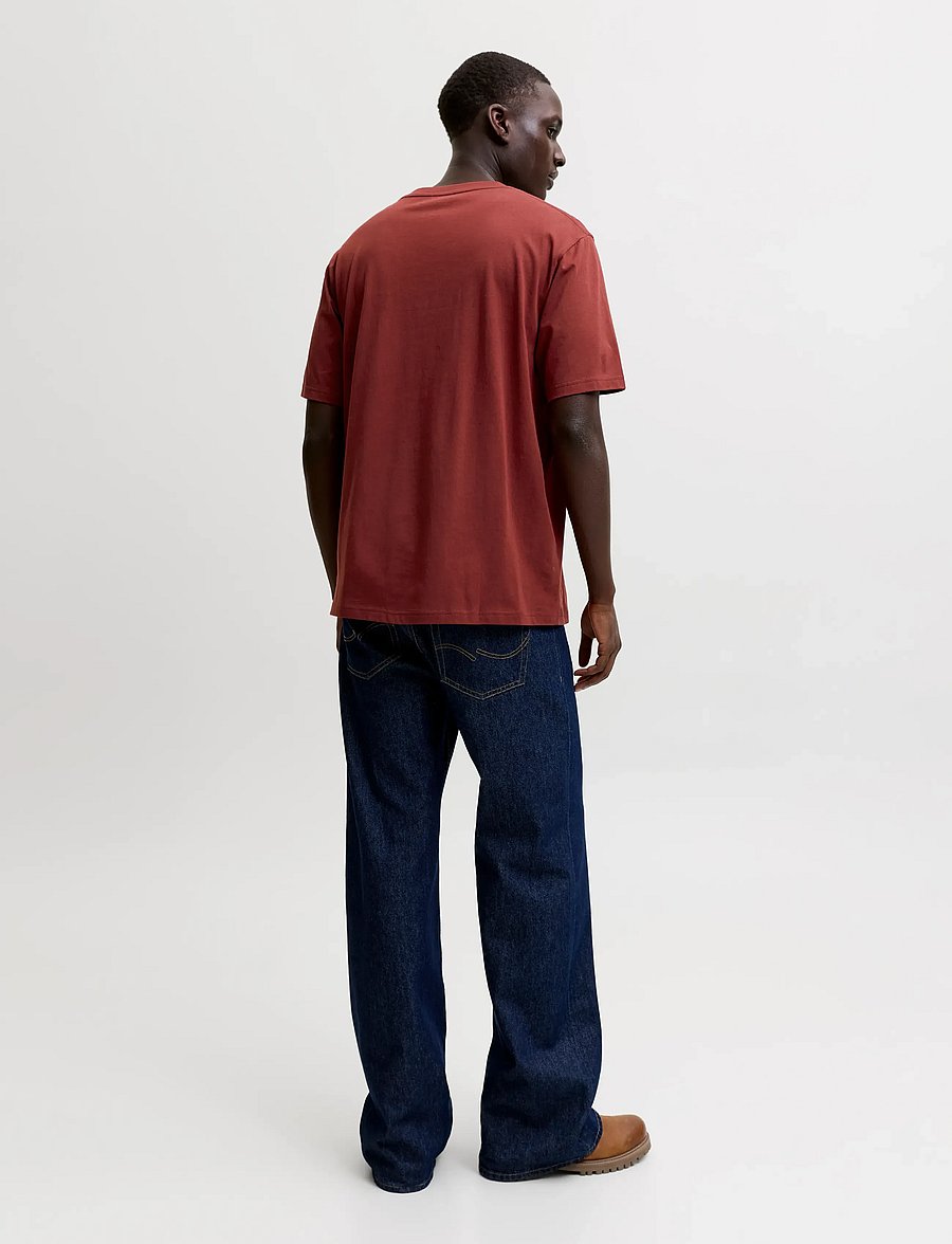 Jack & Jones - JJEDENVER LOGO TEE SS O-NECK SN - kurzärmelige t-shirts - fired brick - 2