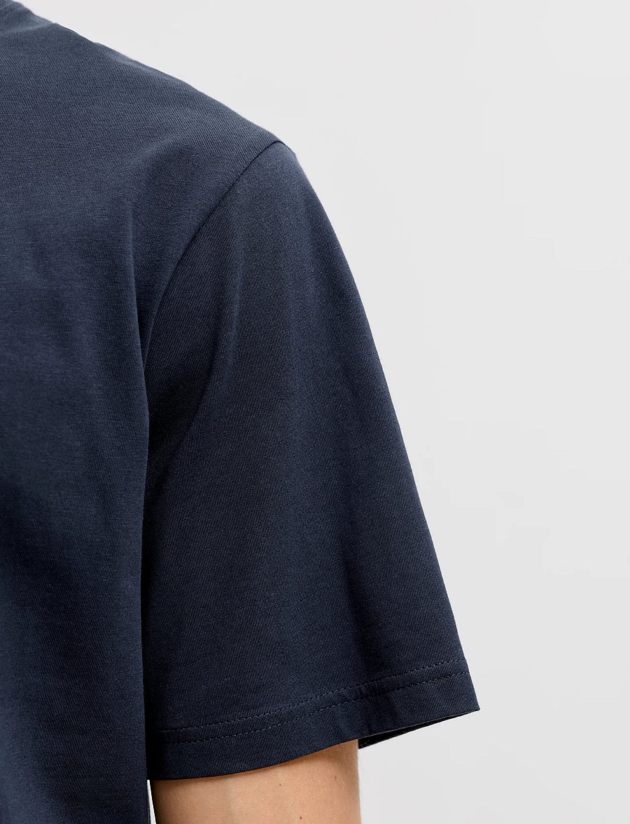 Jack & Jones - JJEDENVER LOGO TEE SS O-NECK SN - kortærmede t-shirts - navy blazer - 4