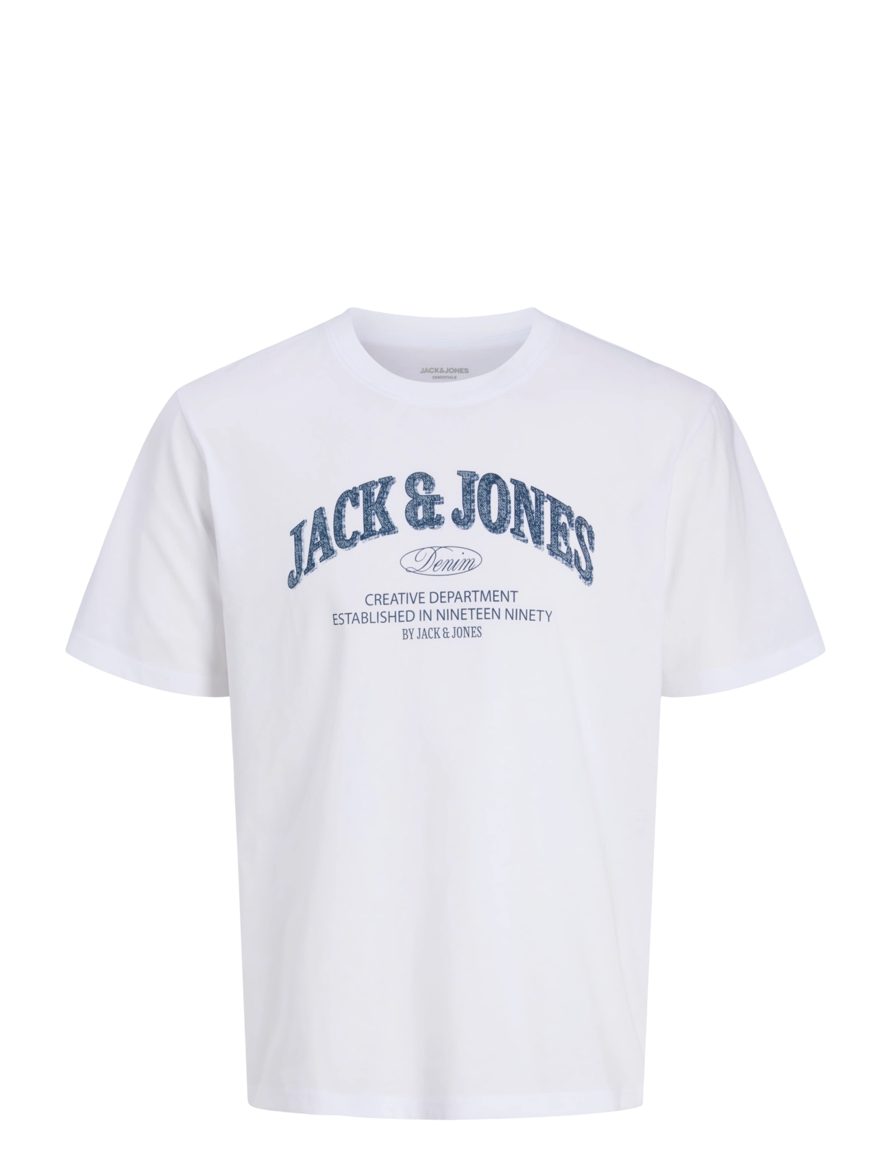 Jack & Jones - JJEDENVER LOGO TEE SS O-NECK SN - short-sleeved t-shirts - white - 1