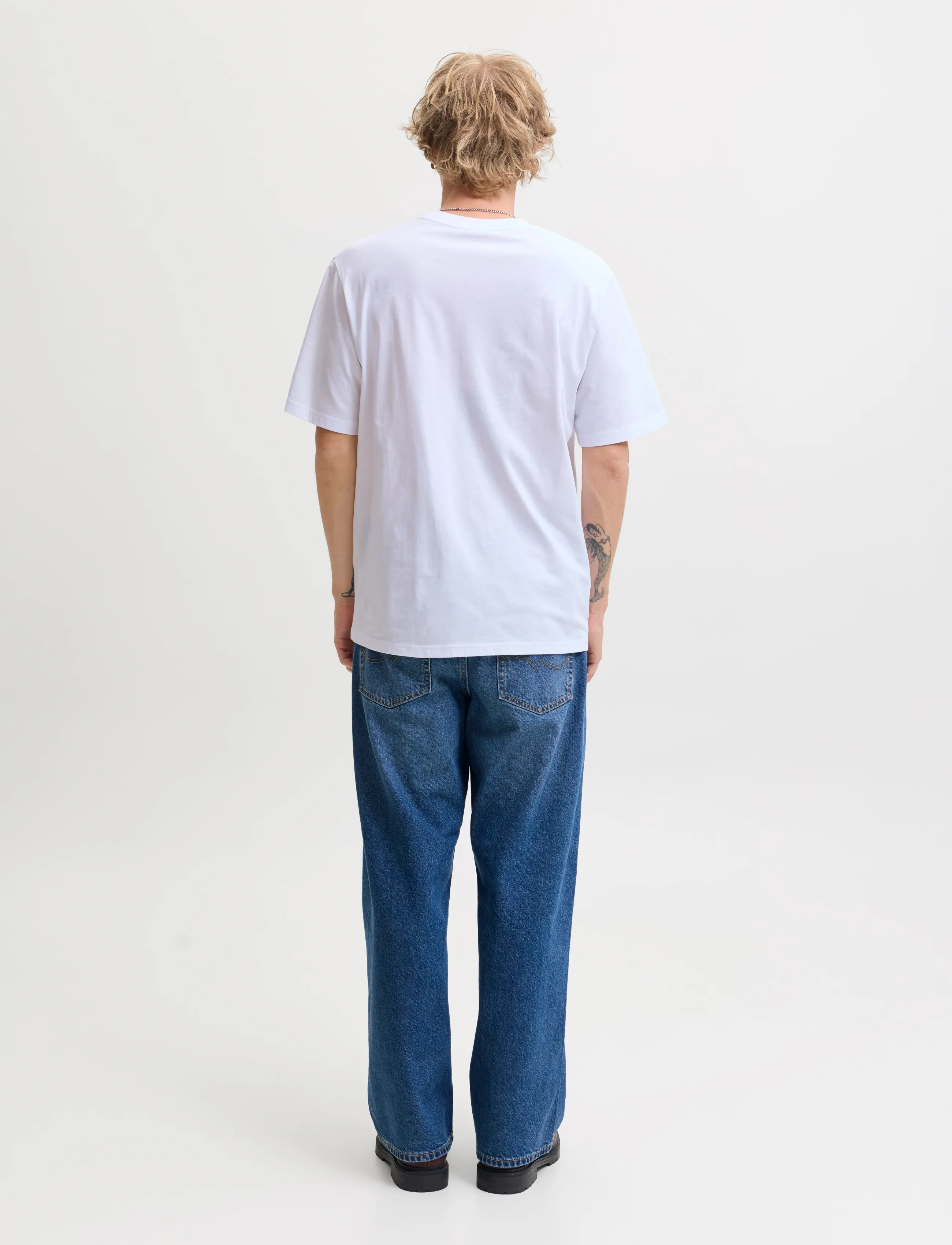 Jack & Jones - JJEDENVER LOGO TEE SS O-NECK SN - short-sleeved t-shirts - white - 2