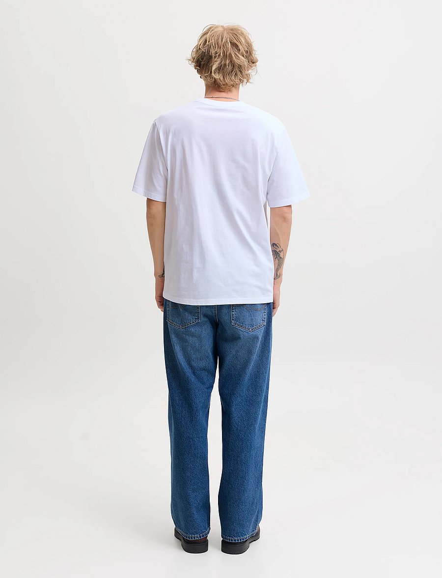 Jack & Jones - JJEDENVER LOGO TEE SS O-NECK SN - kortærmede t-shirts - white - 2