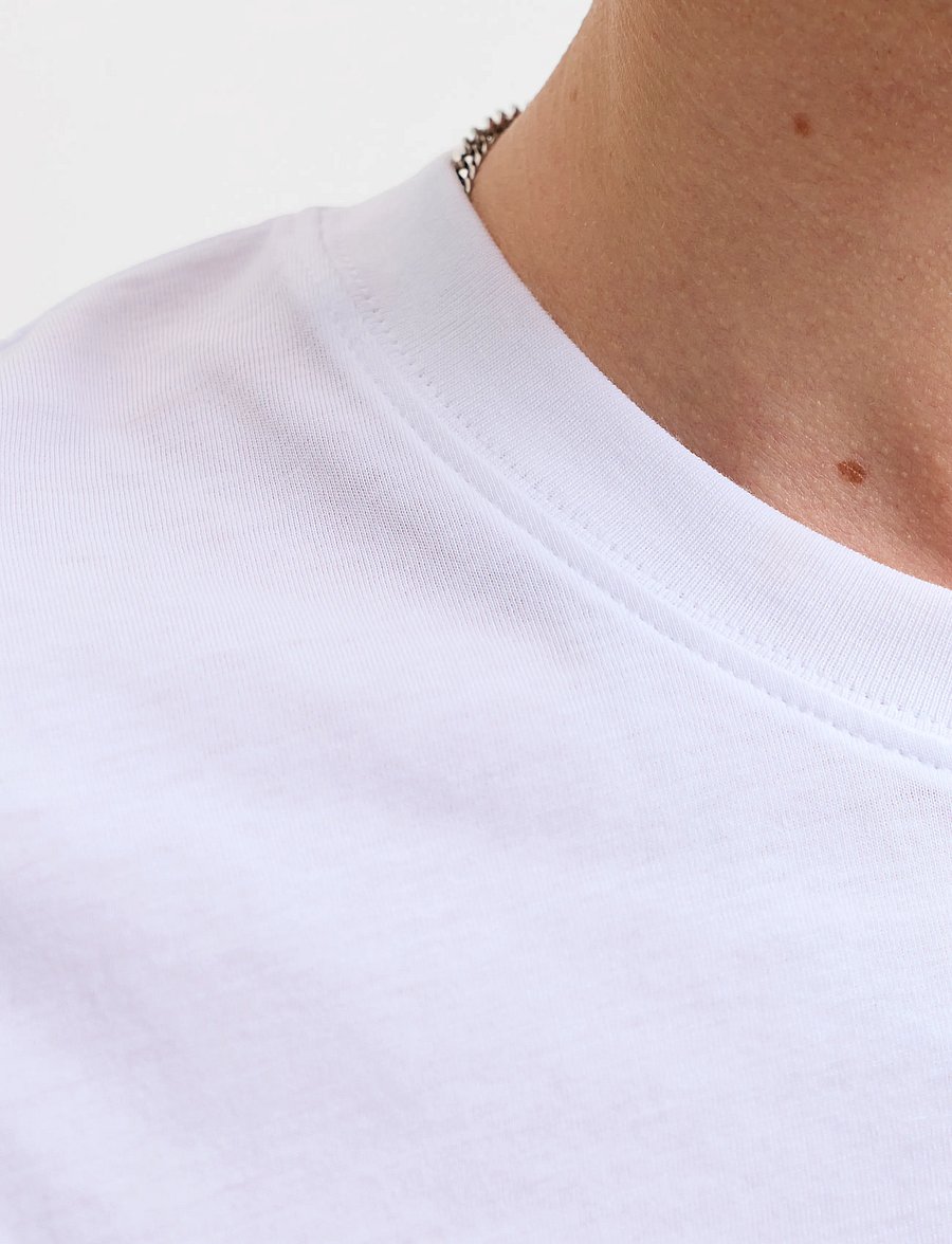 Jack & Jones - JJEDENVER LOGO TEE SS O-NECK SN - kortærmede t-shirts - white - 5