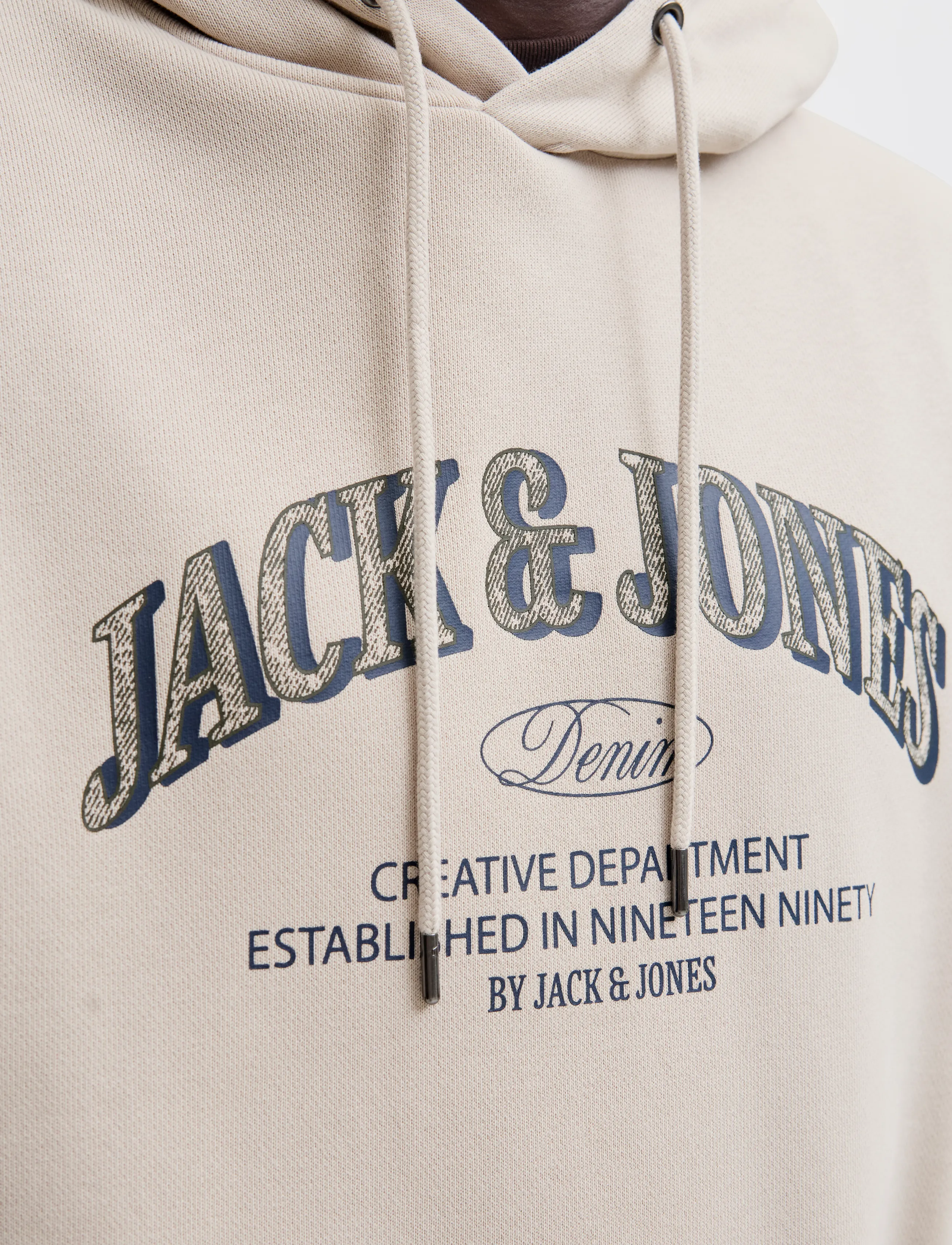 Jack & Jones - JJEDENVER LOGO SWEAT HOOD SN - hættetrøjer - moonbeam - 5