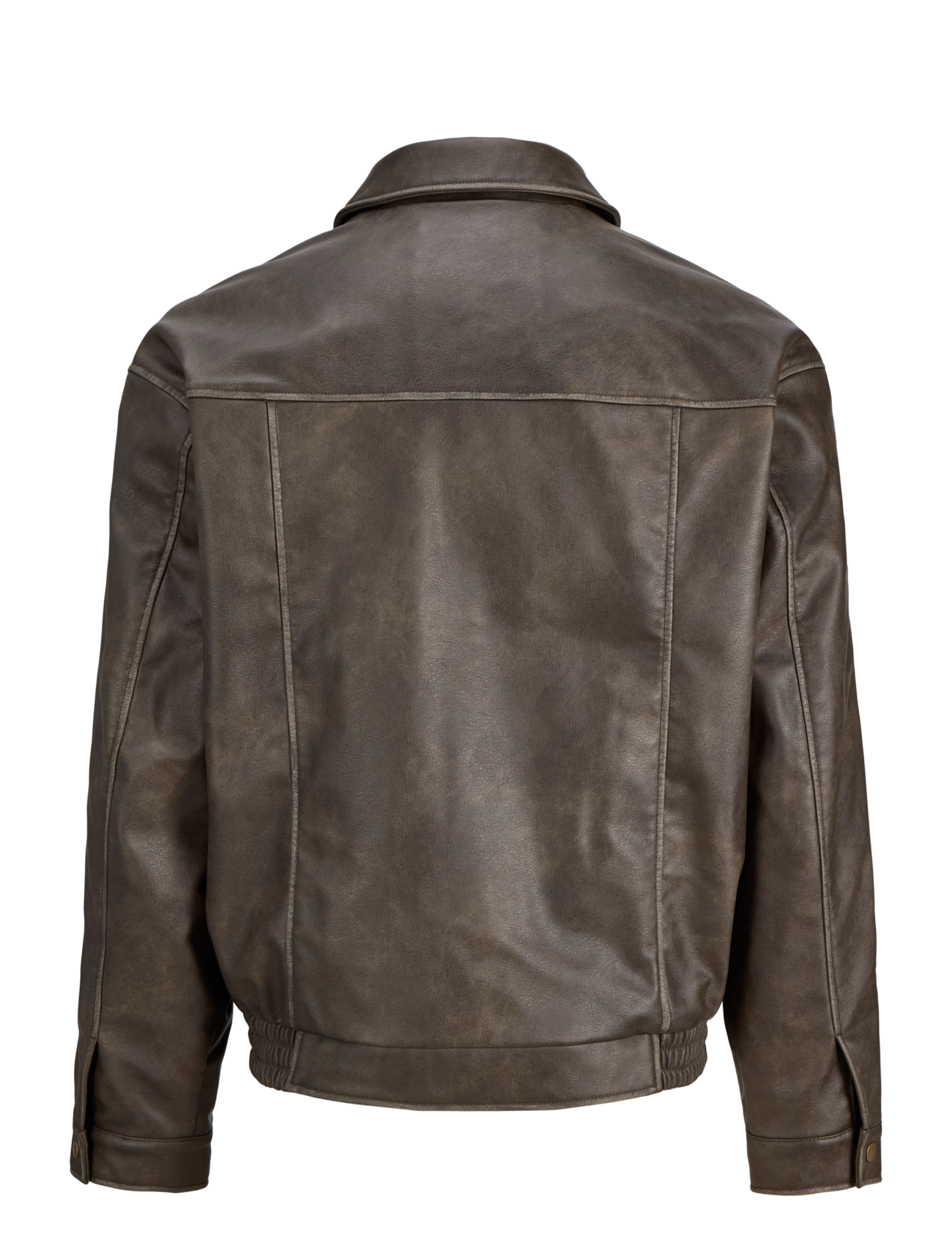 Jack & Jones - JJMARLON PU JACKET - forårsjakker - cocoa - 2