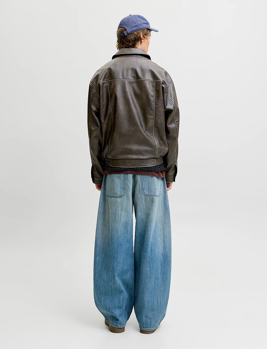 Jack & Jones - JJMARLON PU JACKET - forårsjakker - cocoa - 3