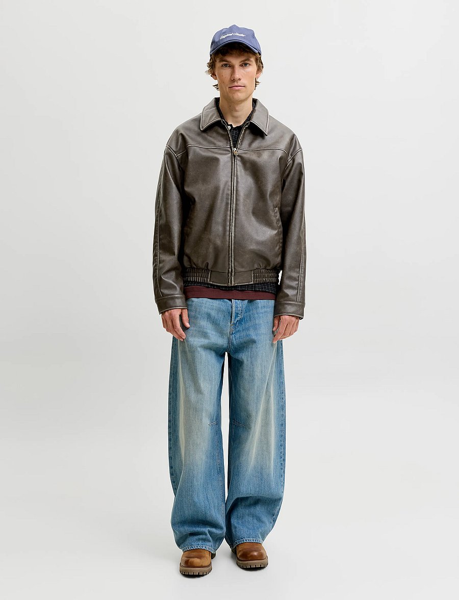 Jack & Jones - JJMARLON PU JACKET - forårsjakker - cocoa - 4