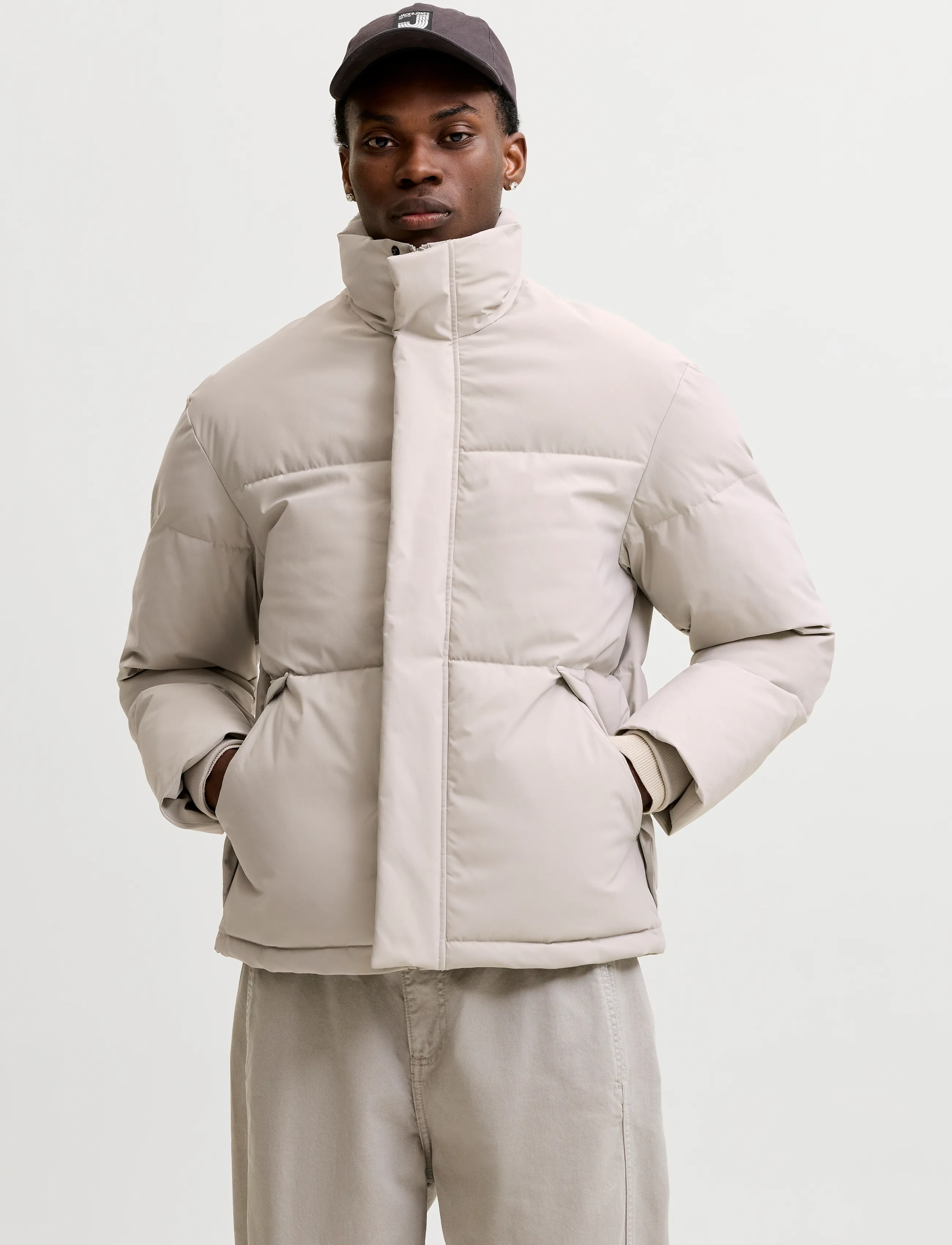 Jack & Jones JJESOHO PUFFER COLLAR AW26 SN - Sulejoped - DOVE / grey