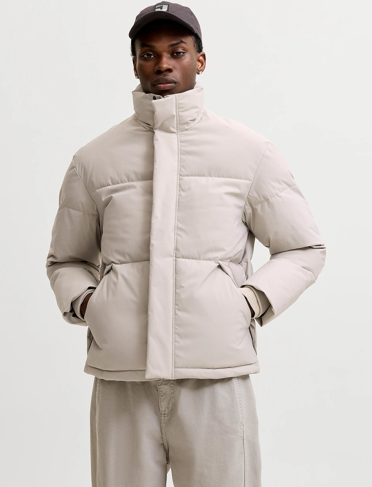 JJESOHO PUFFER COLLAR AW26 SN - DOVE