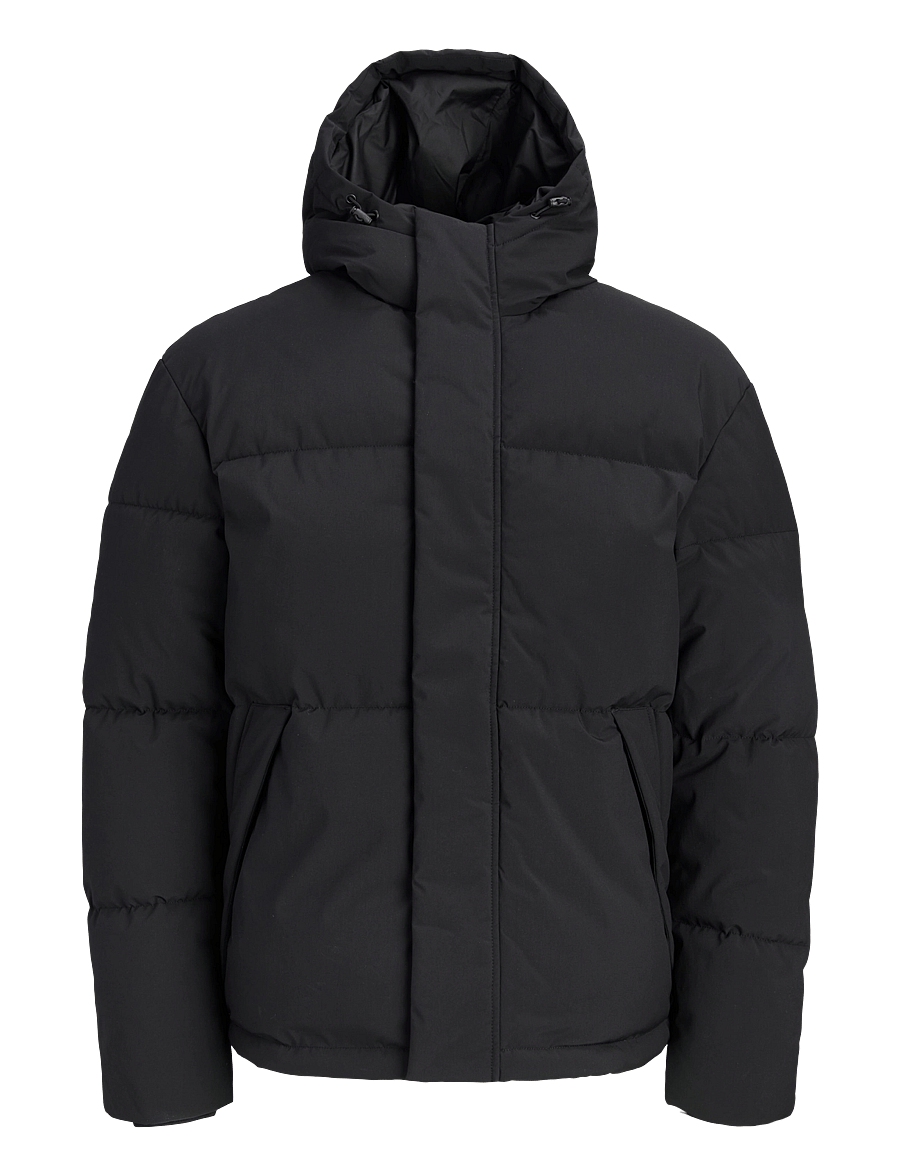 Jack & Jones - JJESOHO PUFFER HOOD AW26 SN - sulejoped - black - 0
