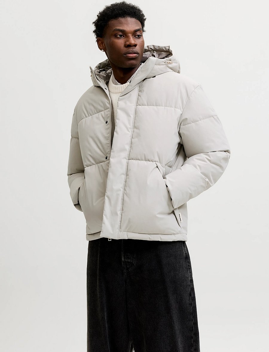 Jack & Jones - JJESOHO PUFFER HOOD AW26 SN - daunenjacken - dove - 0