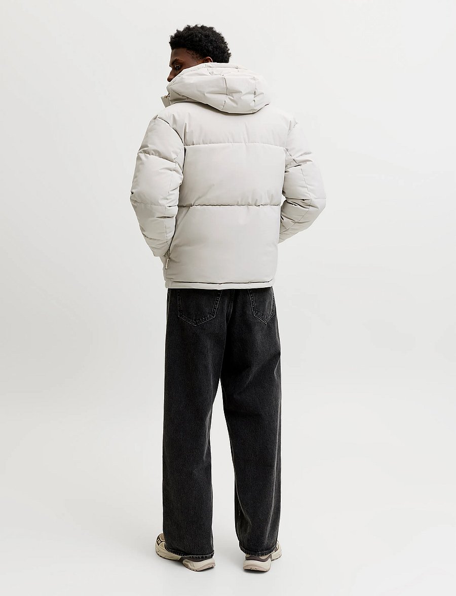 Jack & Jones - JJESOHO PUFFER HOOD AW26 SN - daunenjacken - dove - 2