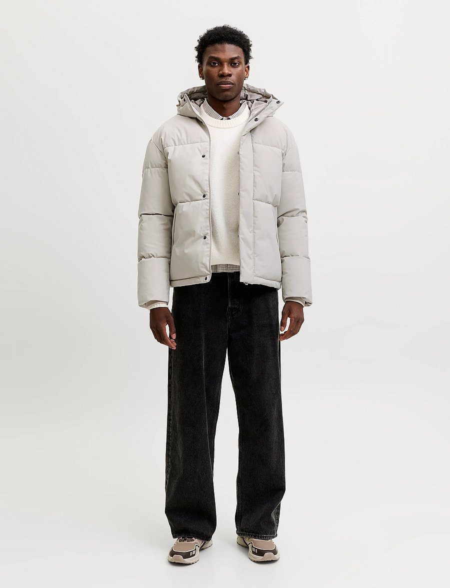 Jack & Jones - JJESOHO PUFFER HOOD AW26 SN - daunenjacken - dove - 3