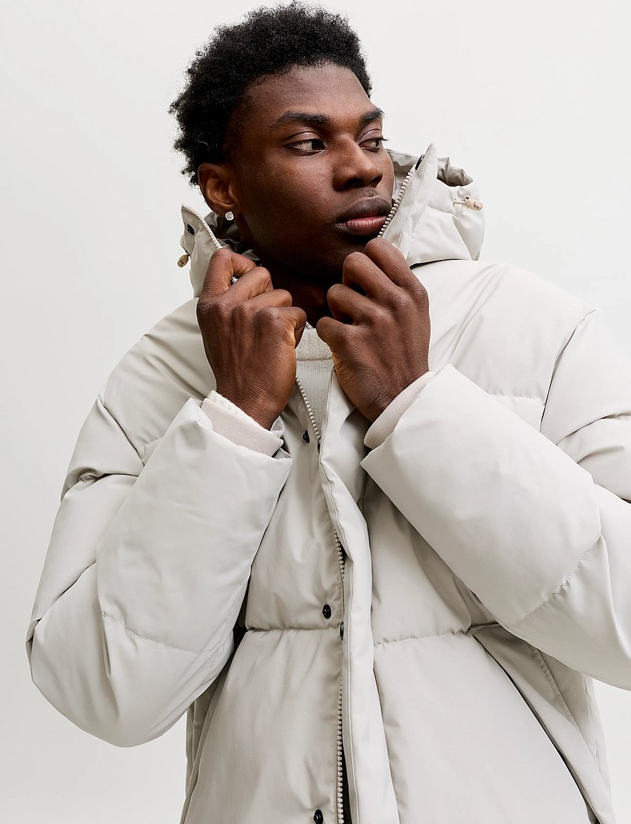 Jack & Jones - JJESOHO PUFFER HOOD AW26 SN - daunenjacken - dove - 4
