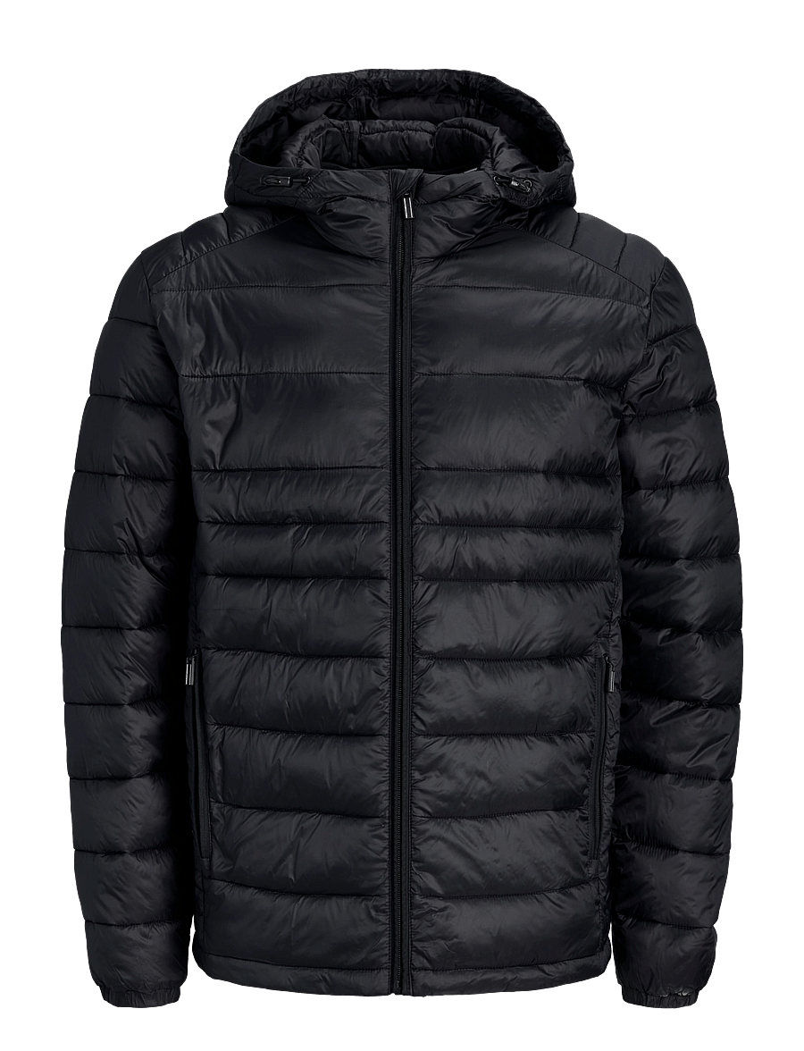 Jack & Jones - JJEKINGSLEY LIGHT PUFFER HOOD NOOS - black - 1