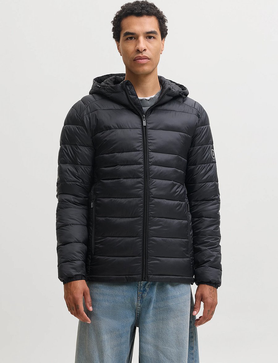 Jack & Jones - JJEKINGSLEY LIGHT PUFFER HOOD NOOS - black - 0