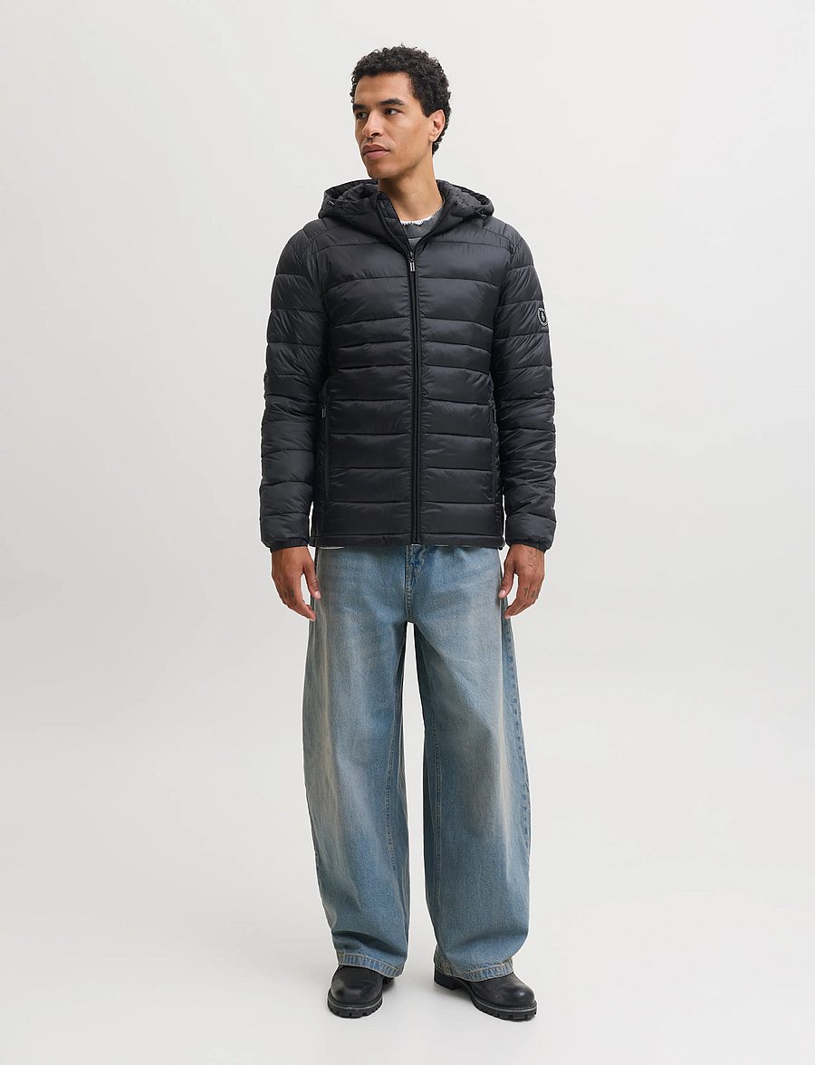 Jack & Jones - JJEKINGSLEY LIGHT PUFFER HOOD NOOS - black - 3