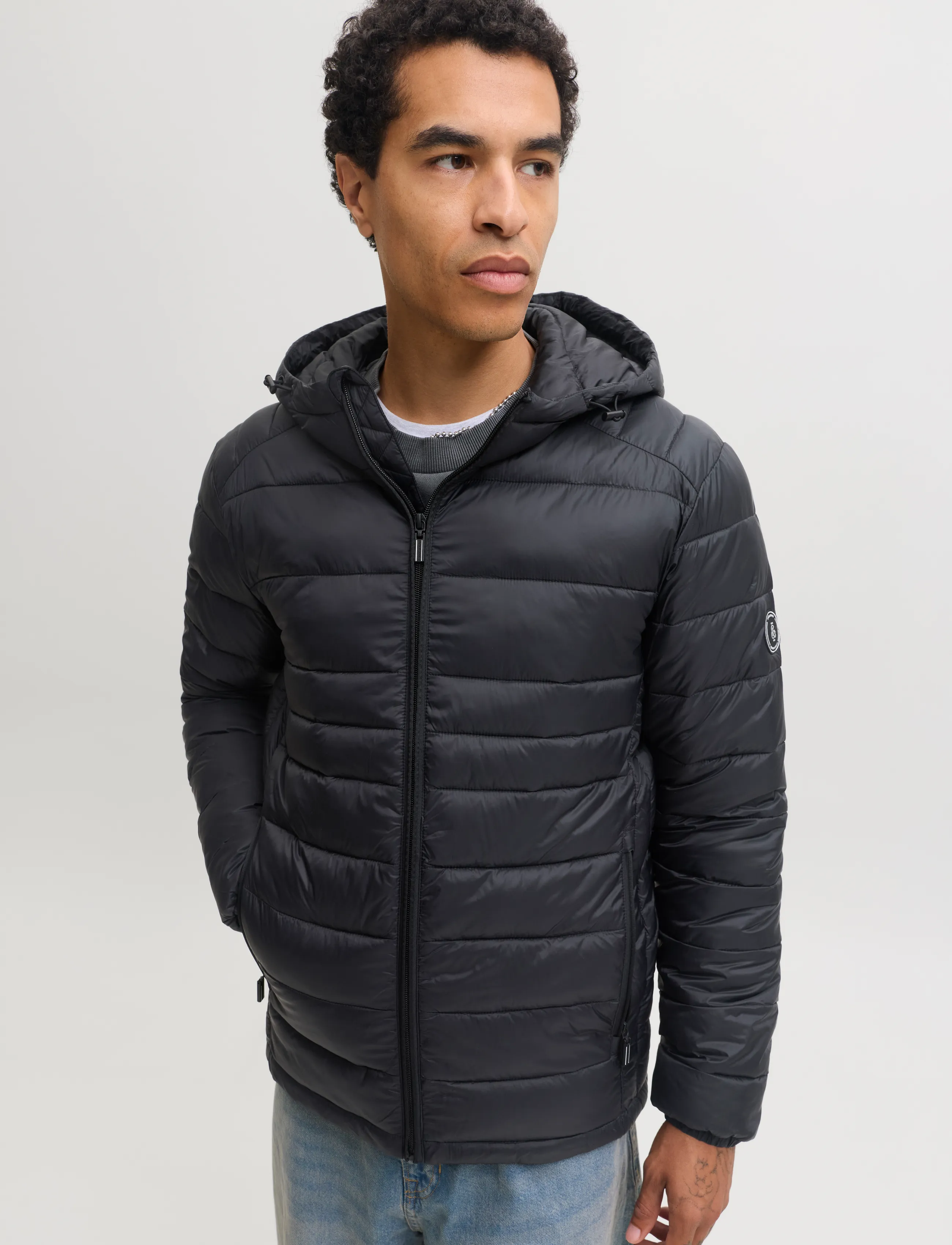Jack & Jones - JJEKINGSLEY LIGHT PUFFER HOOD NOOS - black - 4