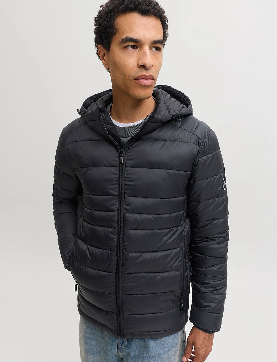 Jack & Jones - JJEKINGSLEY LIGHT PUFFER HOOD NOOS - black - 4
