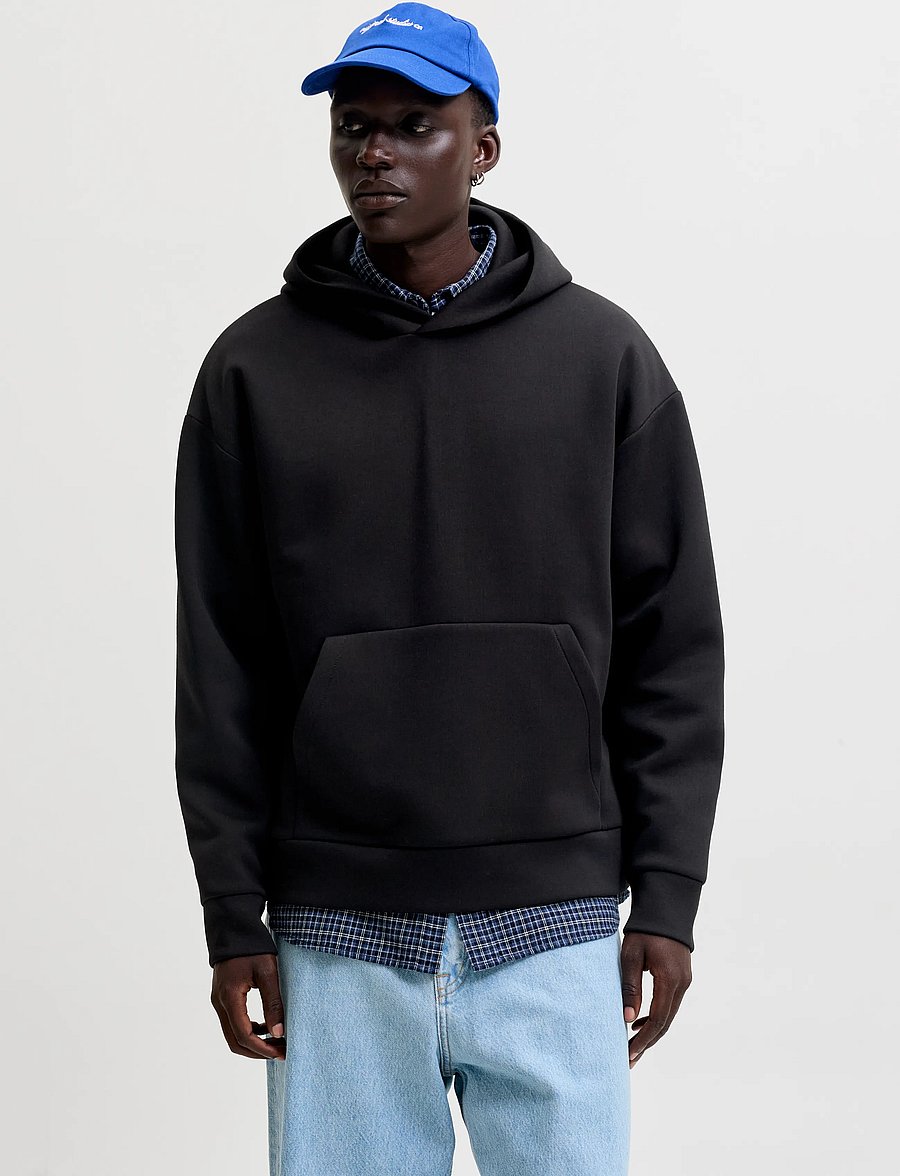Jack & Jones - JJEBARRON SWEAT HOOD NOOS - hættetrøjer - black - 0