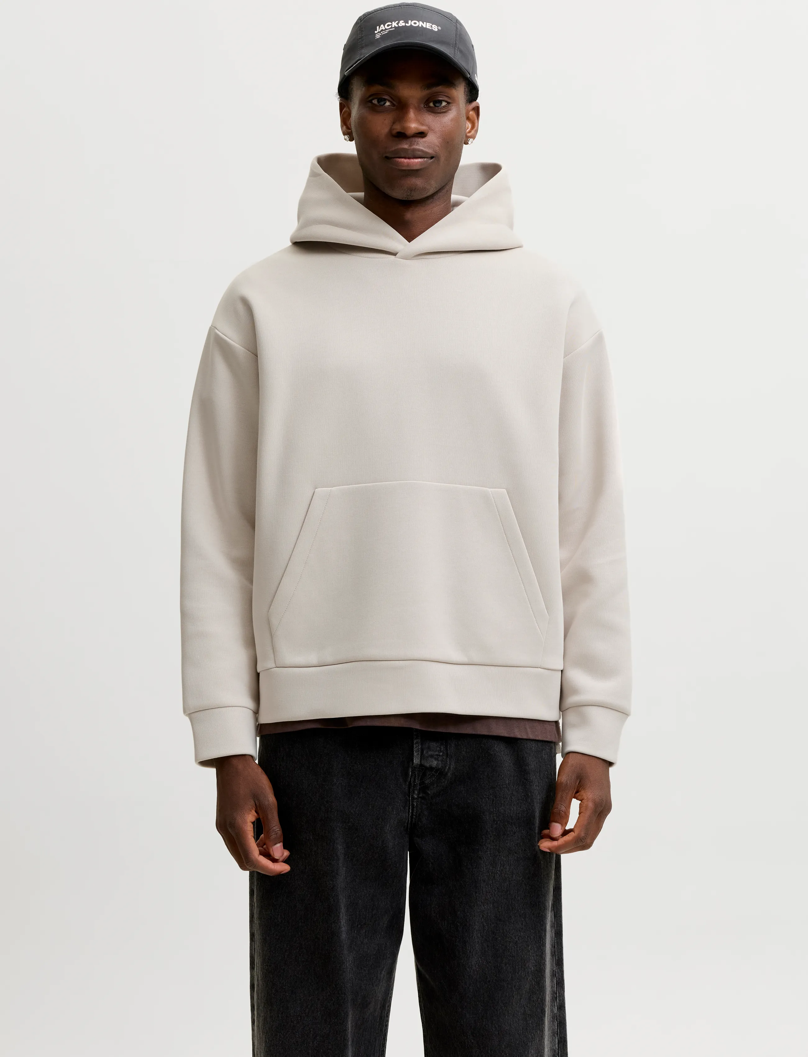 Jack & Jones JJEBARRON SWEAT HOOD NOOS - Hættetrøjer - MOONBEAM / cream