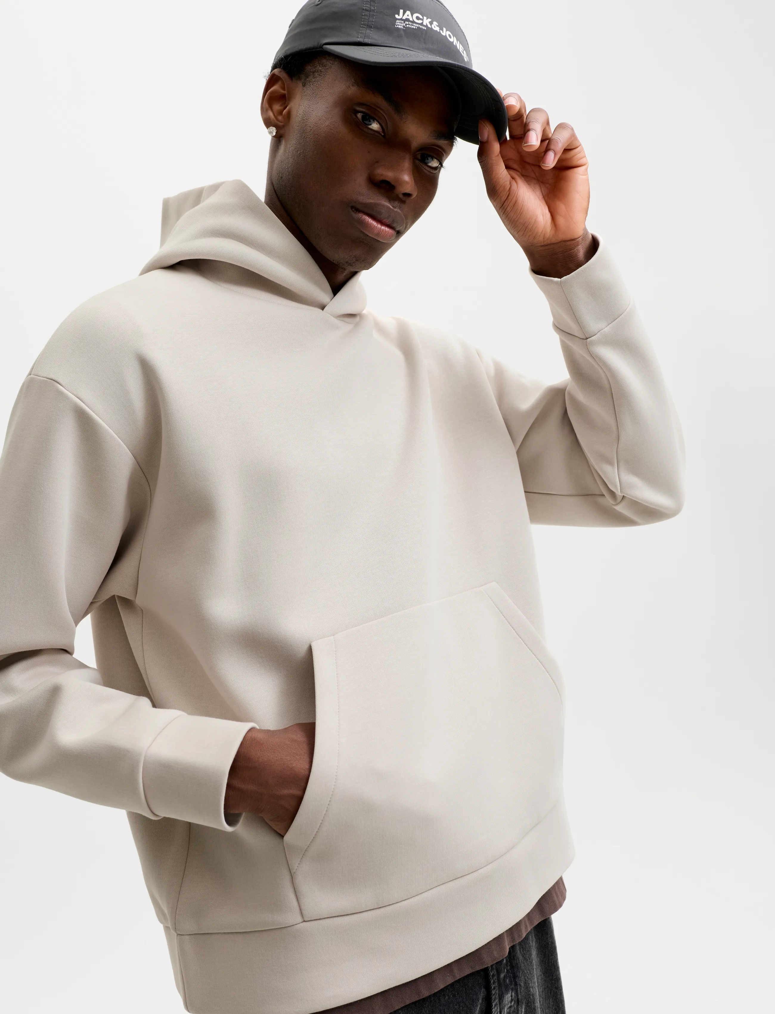 Jack & Jones - JJEBARRON SWEAT HOOD NOOS - hættetrøjer - moonbeam - 5