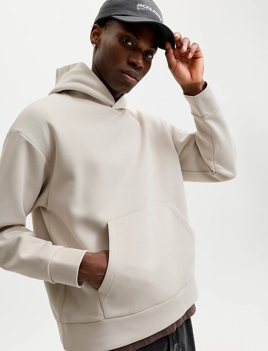Jack & Jones - JJEBARRON SWEAT HOOD NOOS - hættetrøjer - moonbeam - 5