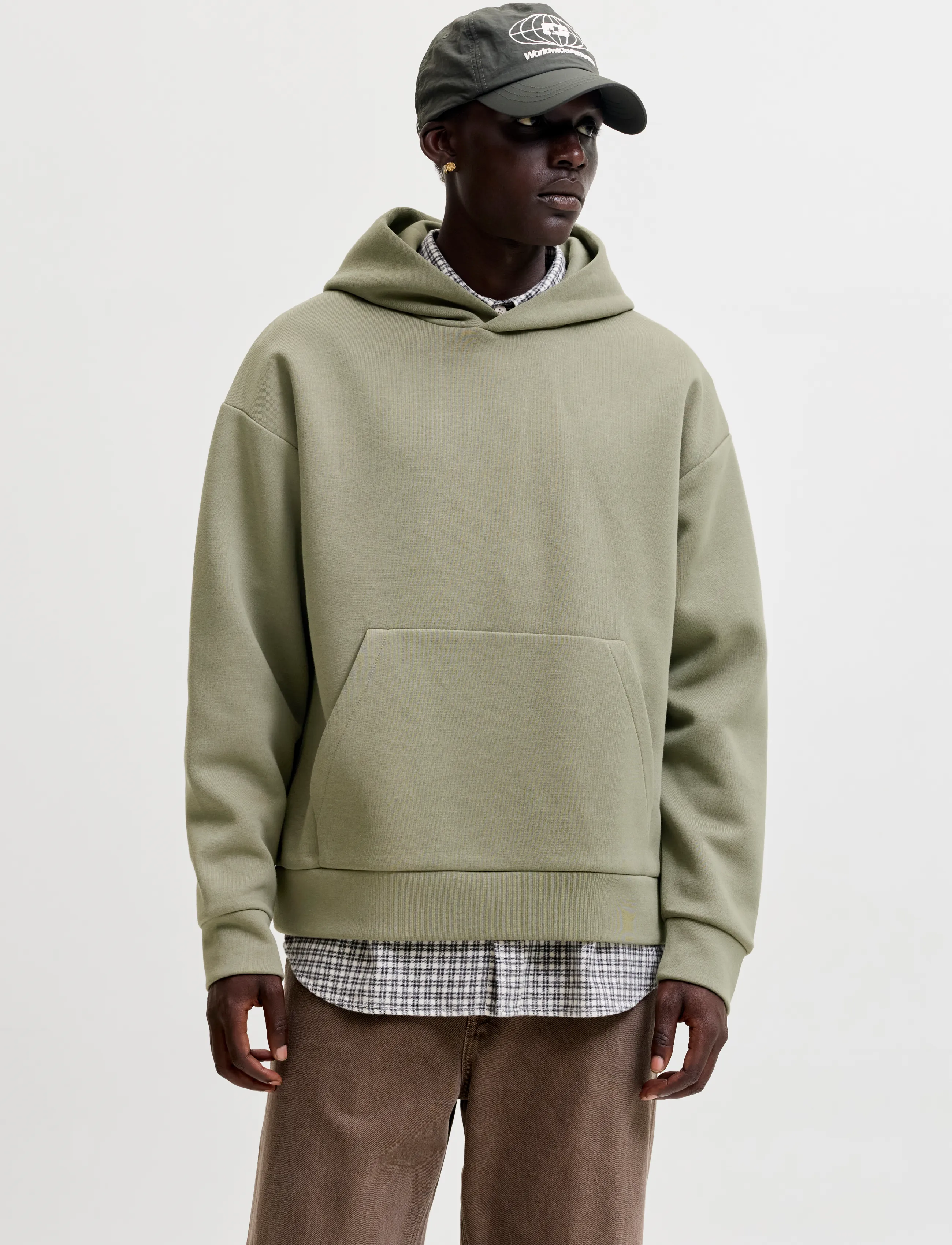 Jack & Jones JJEBARRON SWEAT HOOD NOOS - Hættetrøjer - VETIVER / khaki/green