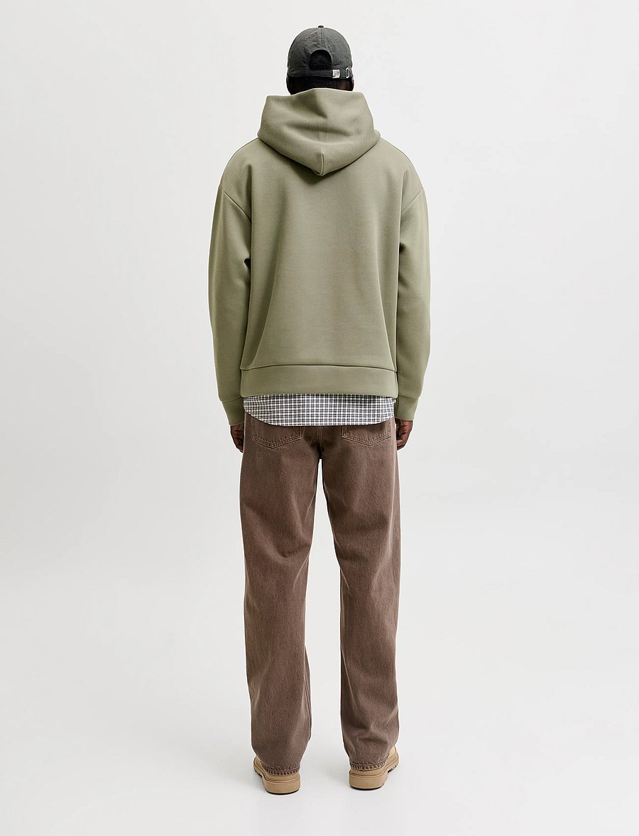 Jack & Jones - JJEBARRON SWEAT HOOD NOOS - hættetrøjer - vetiver - 2