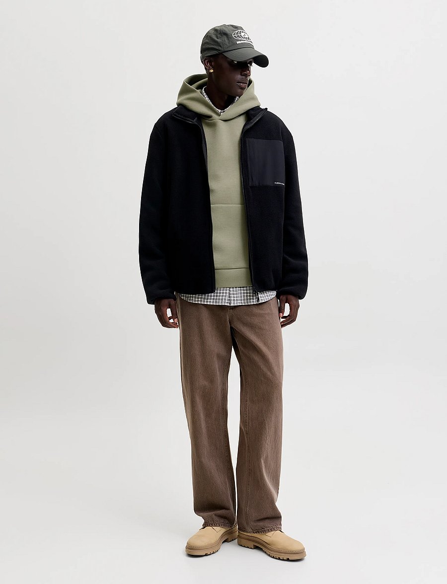 Jack & Jones - JJEBARRON SWEAT HOOD NOOS - hættetrøjer - vetiver - 3